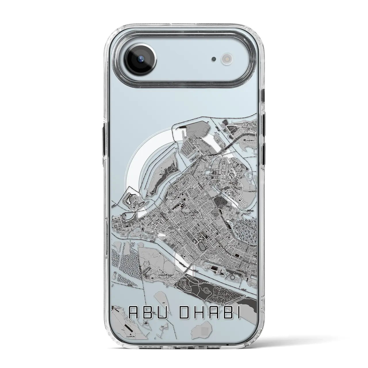 【アブダビ(アラブ首長国連邦)】地図柄iPhoneケース(MagSafeタイプ)