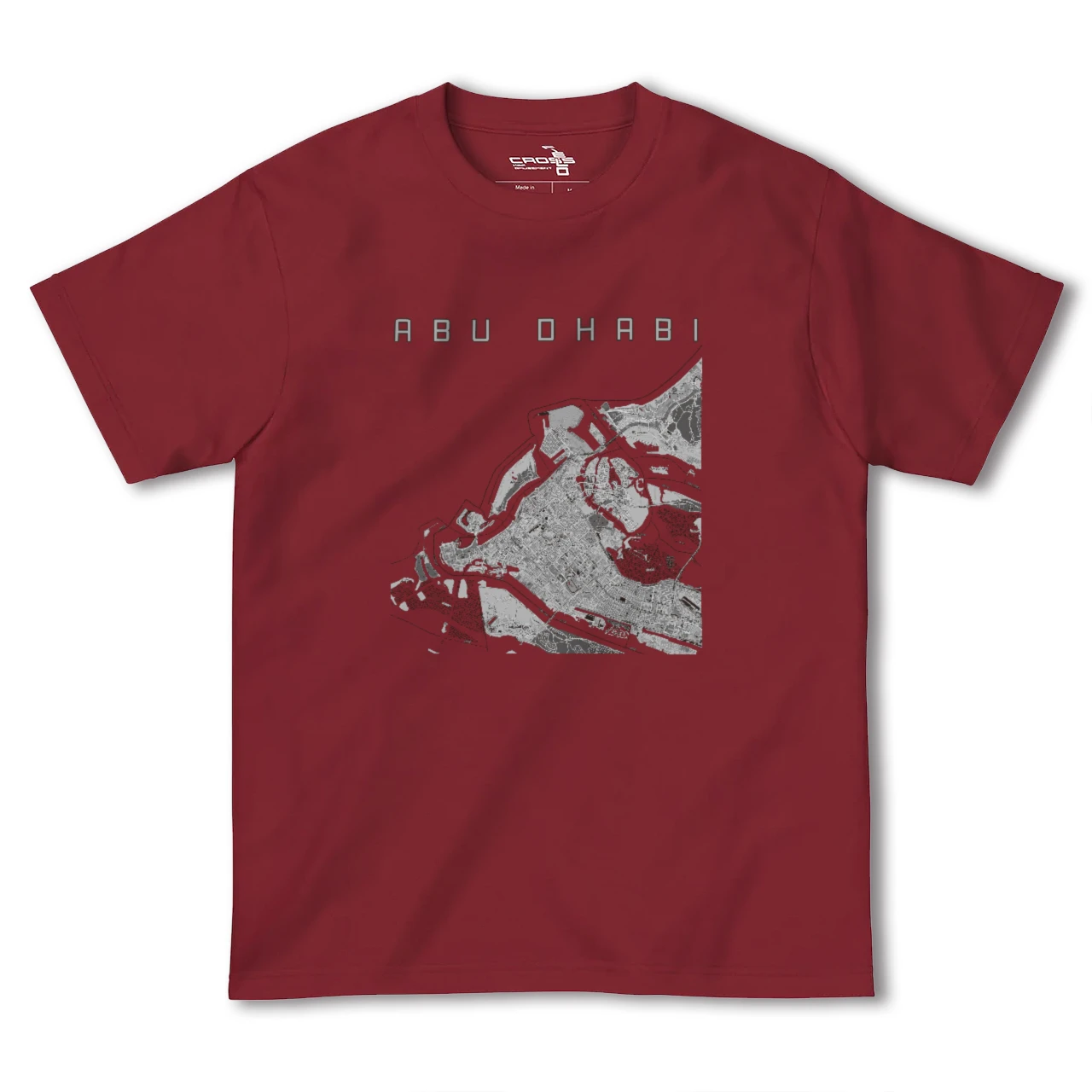 【アブダビ(アラブ首長国連邦)】地図柄ヘビーウェイトTシャツ