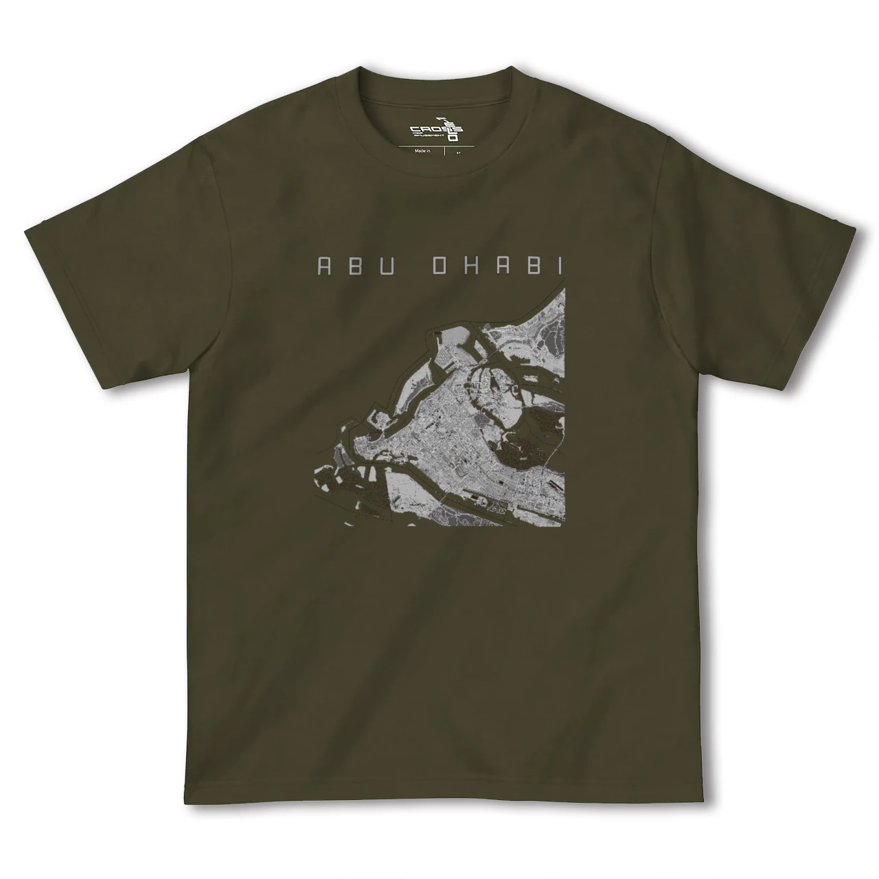 【アブダビ(アラブ首長国連邦)】地図柄ヘビーウェイトTシャツ
