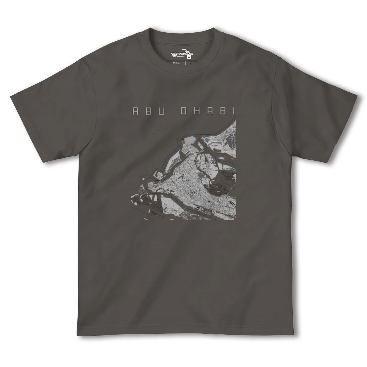 【アブダビ(アラブ首長国連邦)】地図柄ヘビーウェイトTシャツ