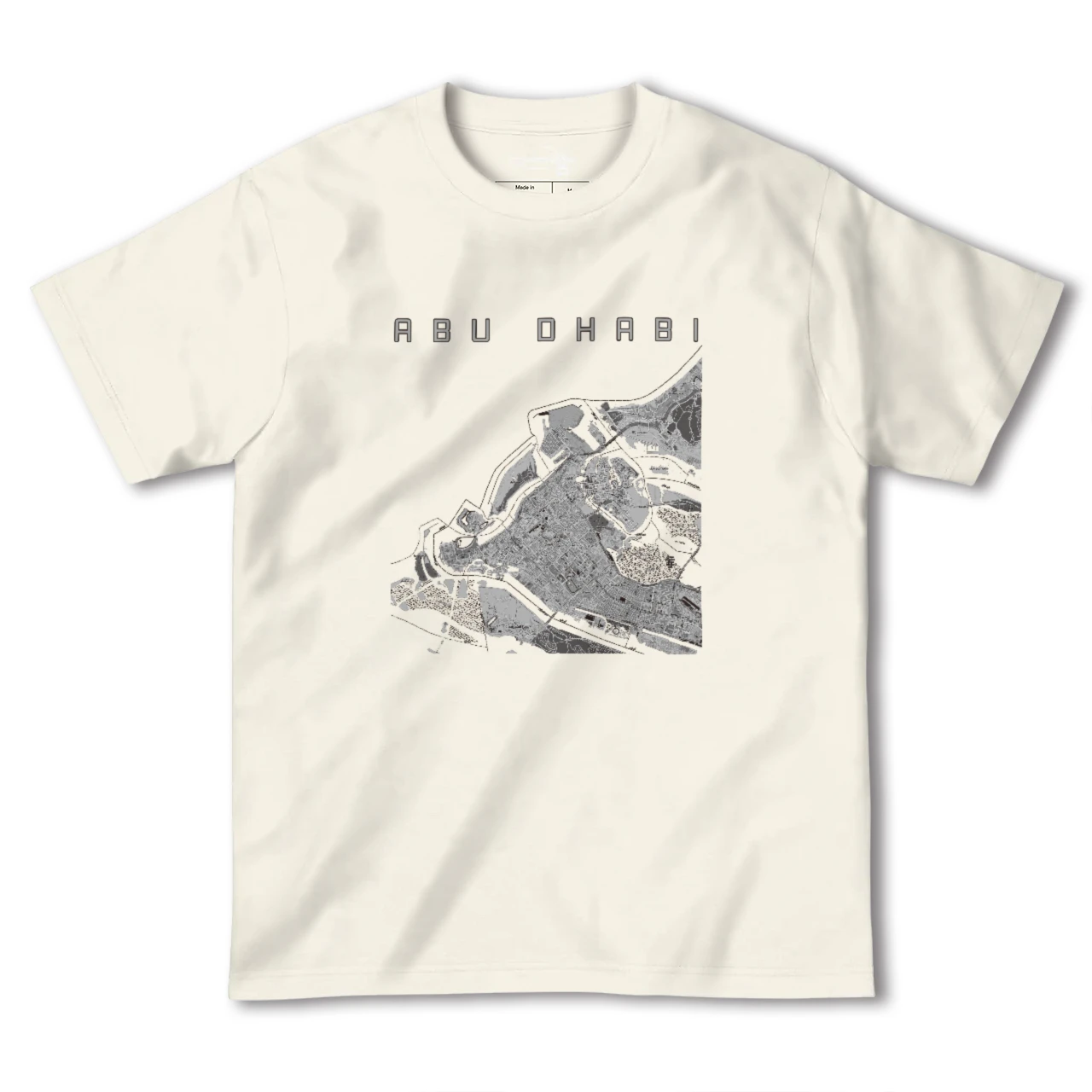 【アブダビ(アラブ首長国連邦)】地図柄ヘビーウェイトTシャツ