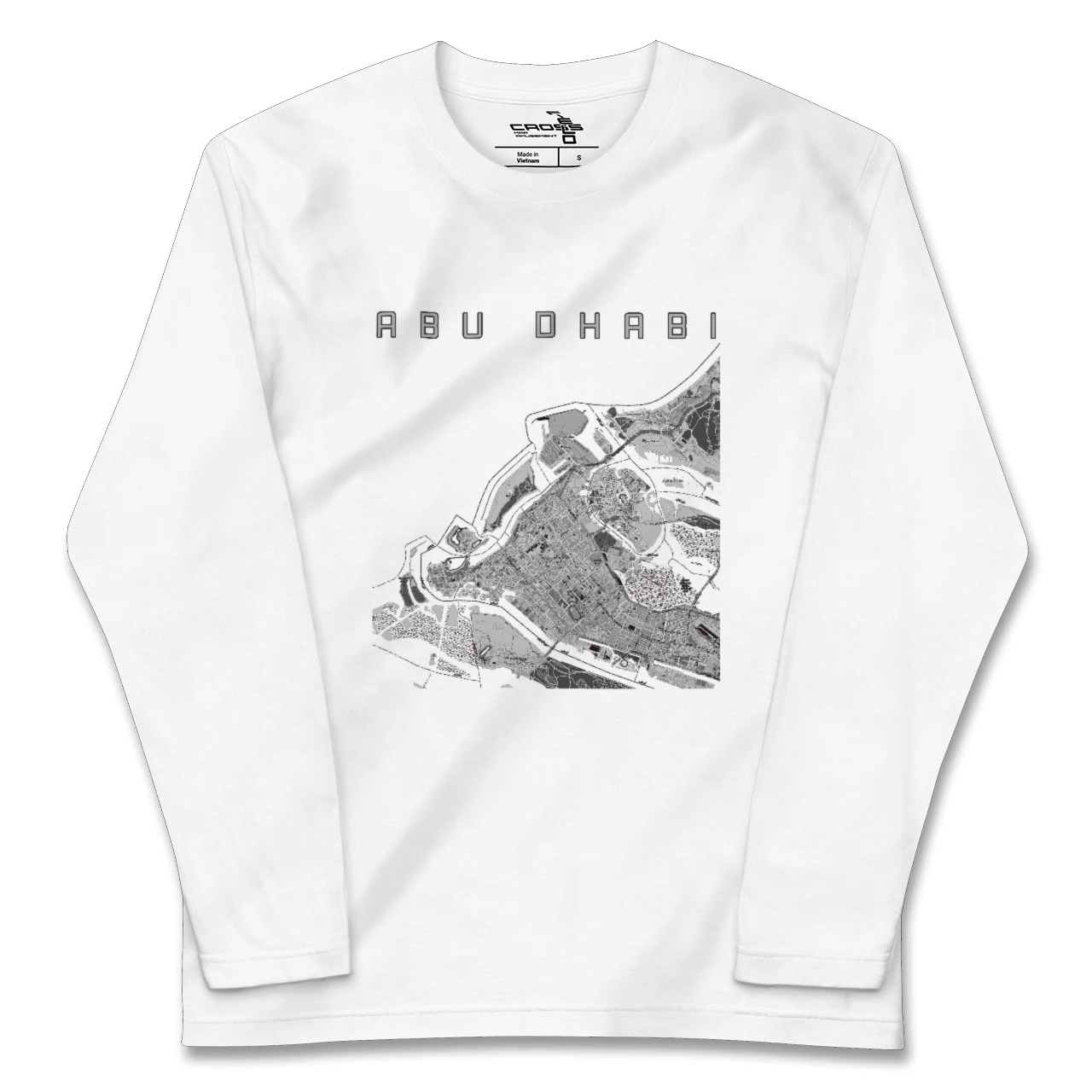 【アブダビ(アラブ首長国連邦)】地図柄ロングスリーブTシャツ