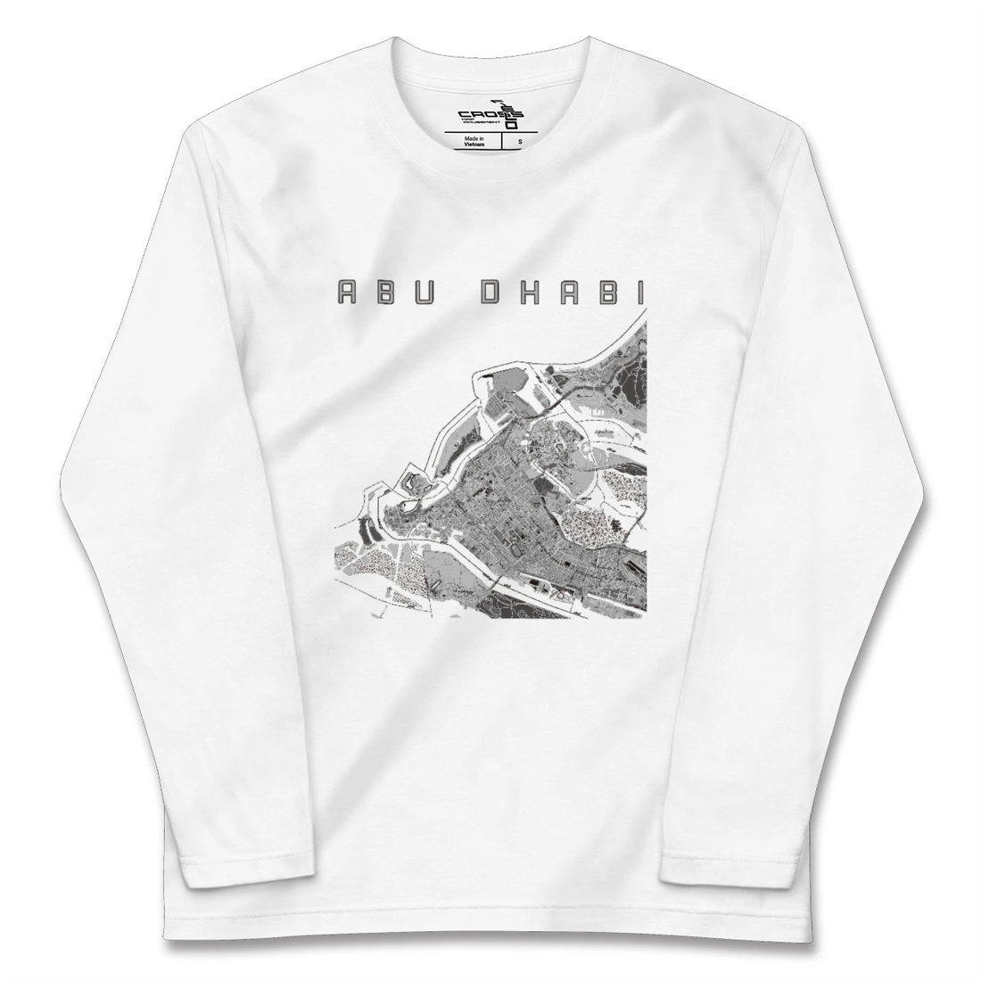 【アブダビ(アラブ首長国連邦)】地図柄ロングスリーブTシャツ