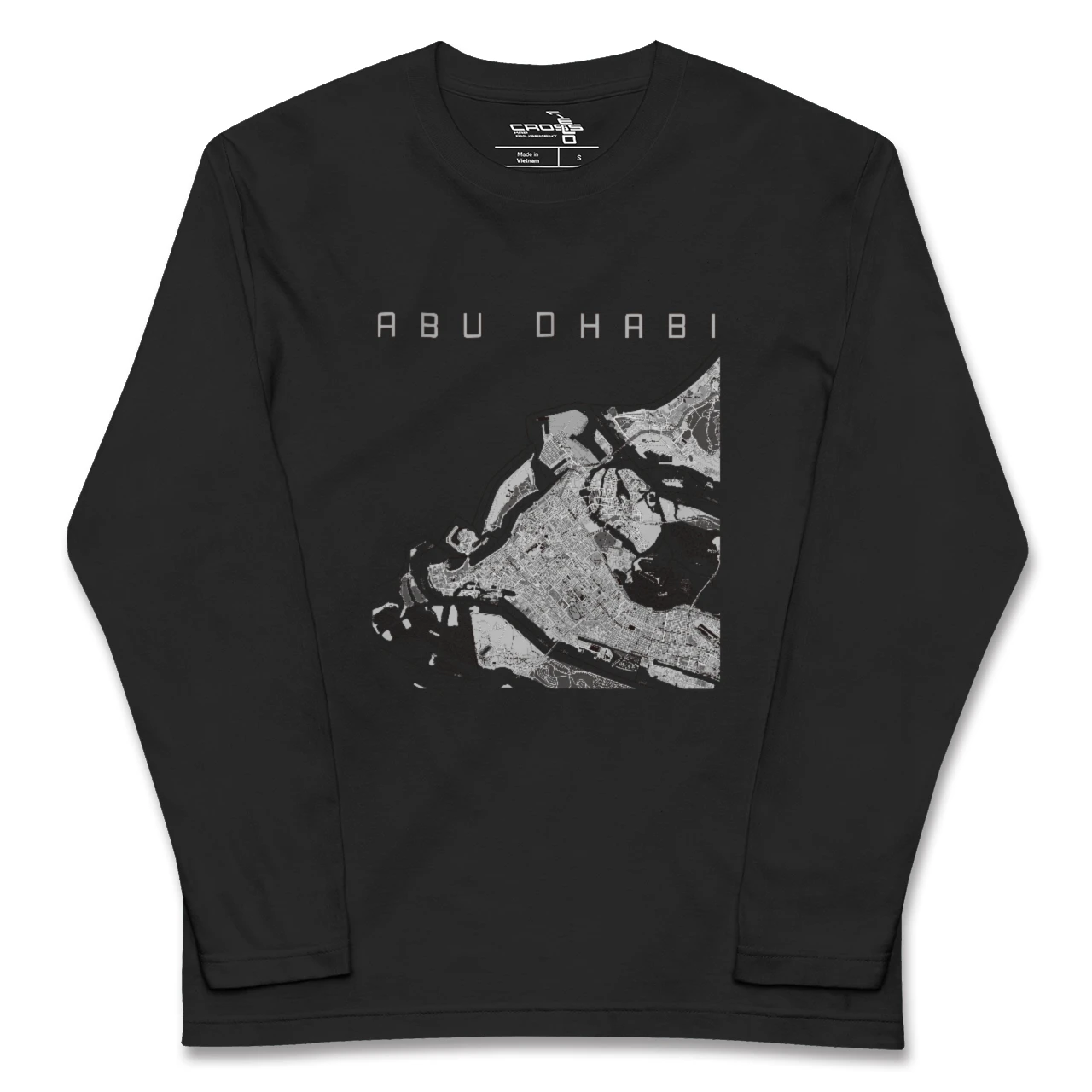 【アブダビ(アラブ首長国連邦)】地図柄ロングスリーブTシャツ