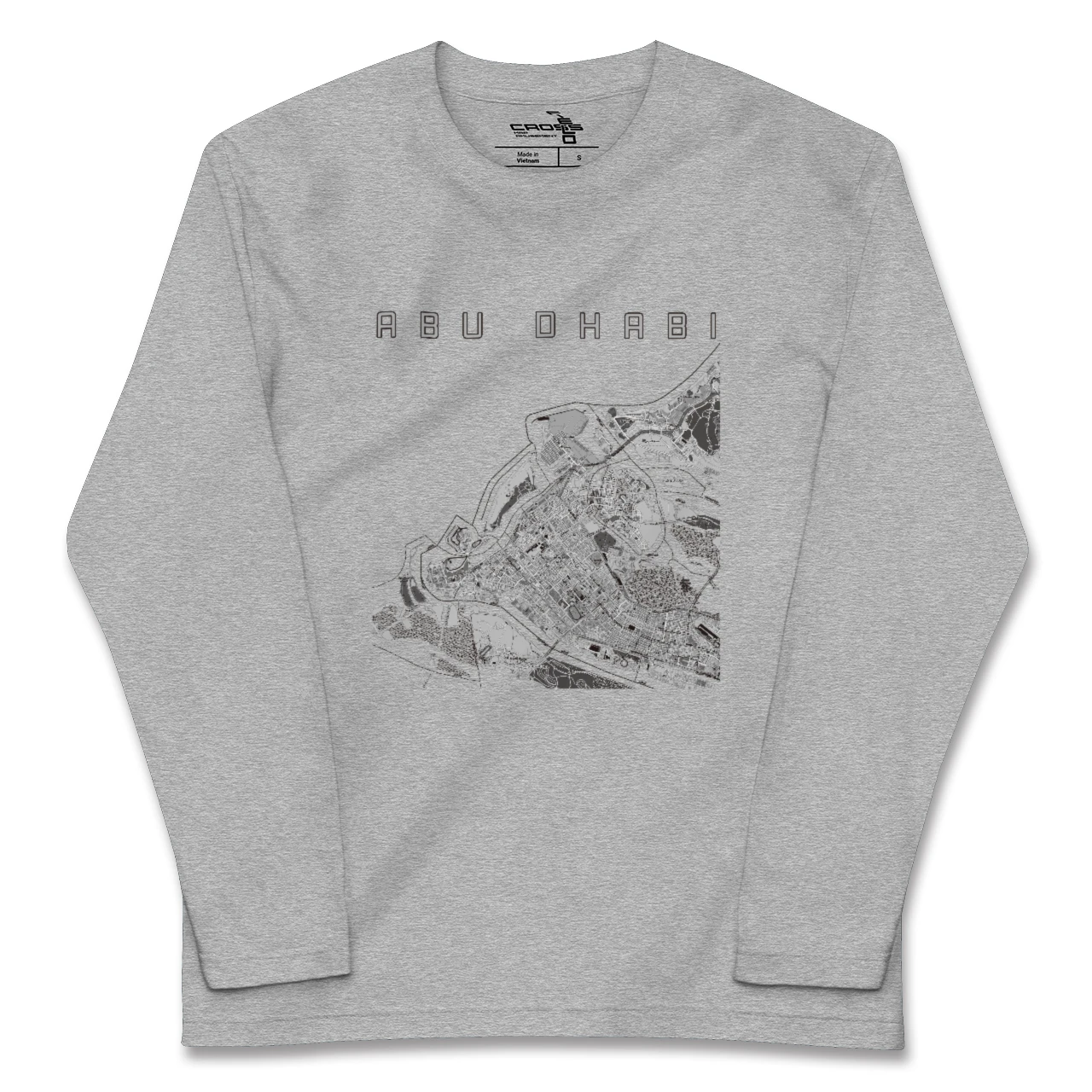 【アブダビ(アラブ首長国連邦)】地図柄ロングスリーブTシャツ
