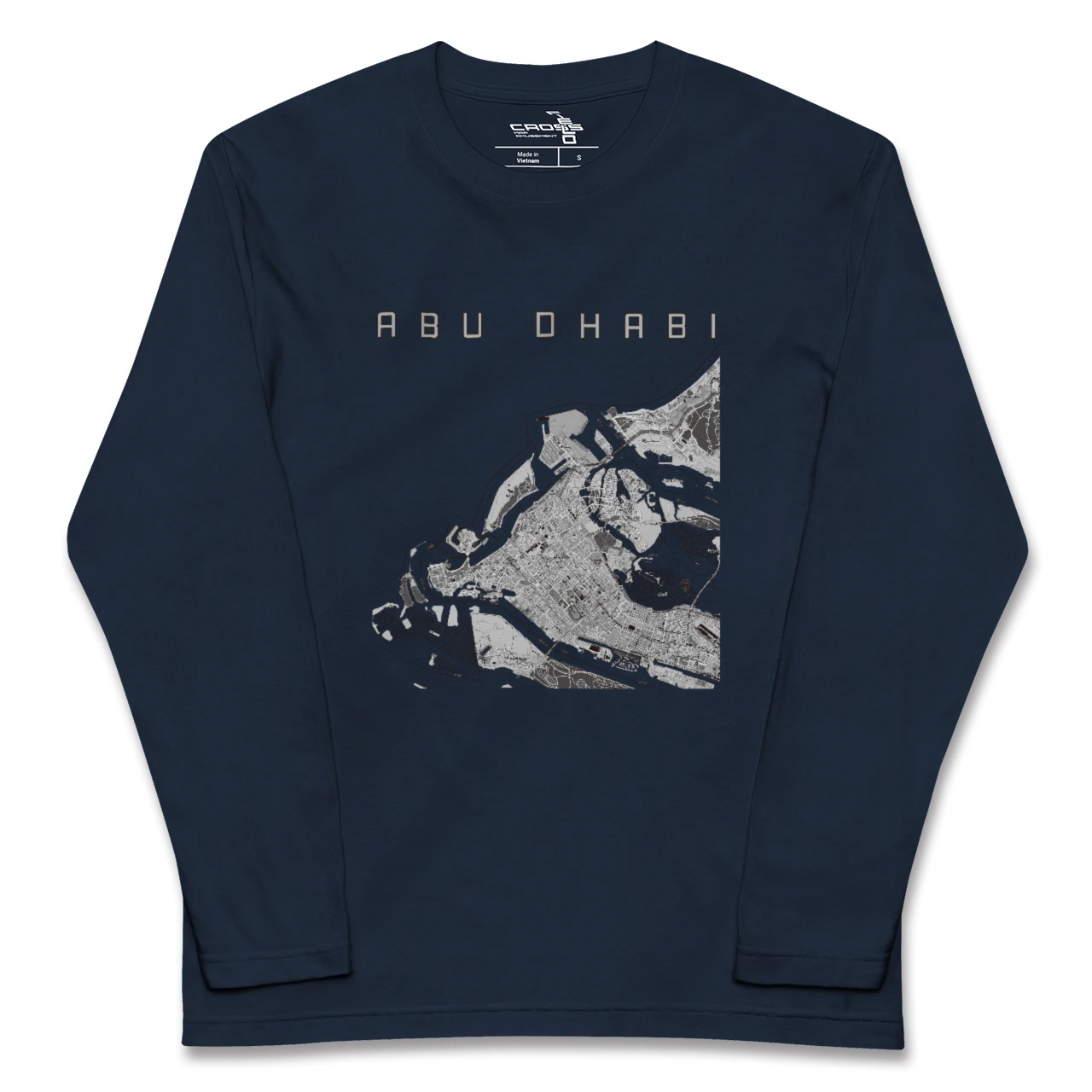 【アブダビ(アラブ首長国連邦)】地図柄ロングスリーブTシャツ