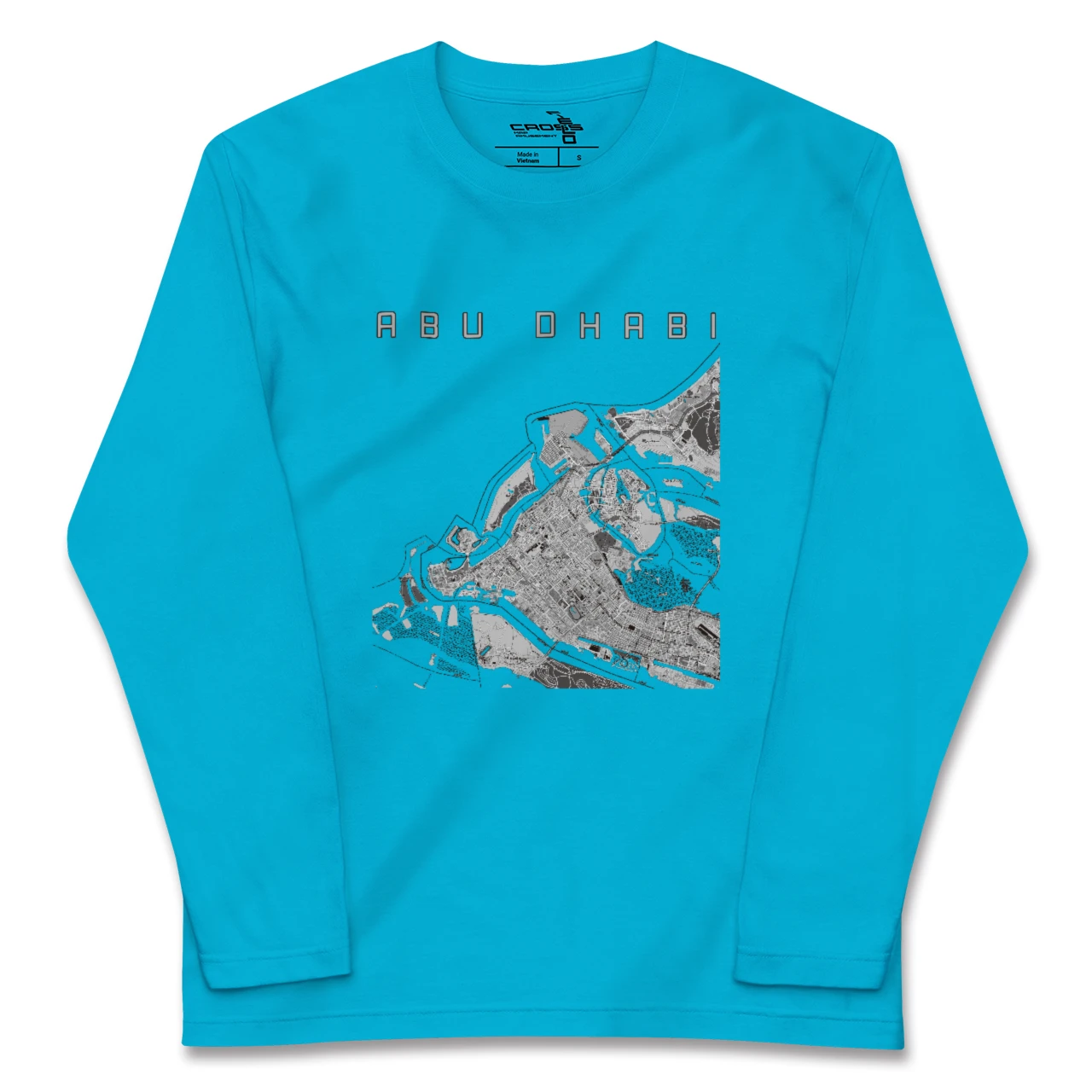 【アブダビ(アラブ首長国連邦)】地図柄ロングスリーブTシャツ
