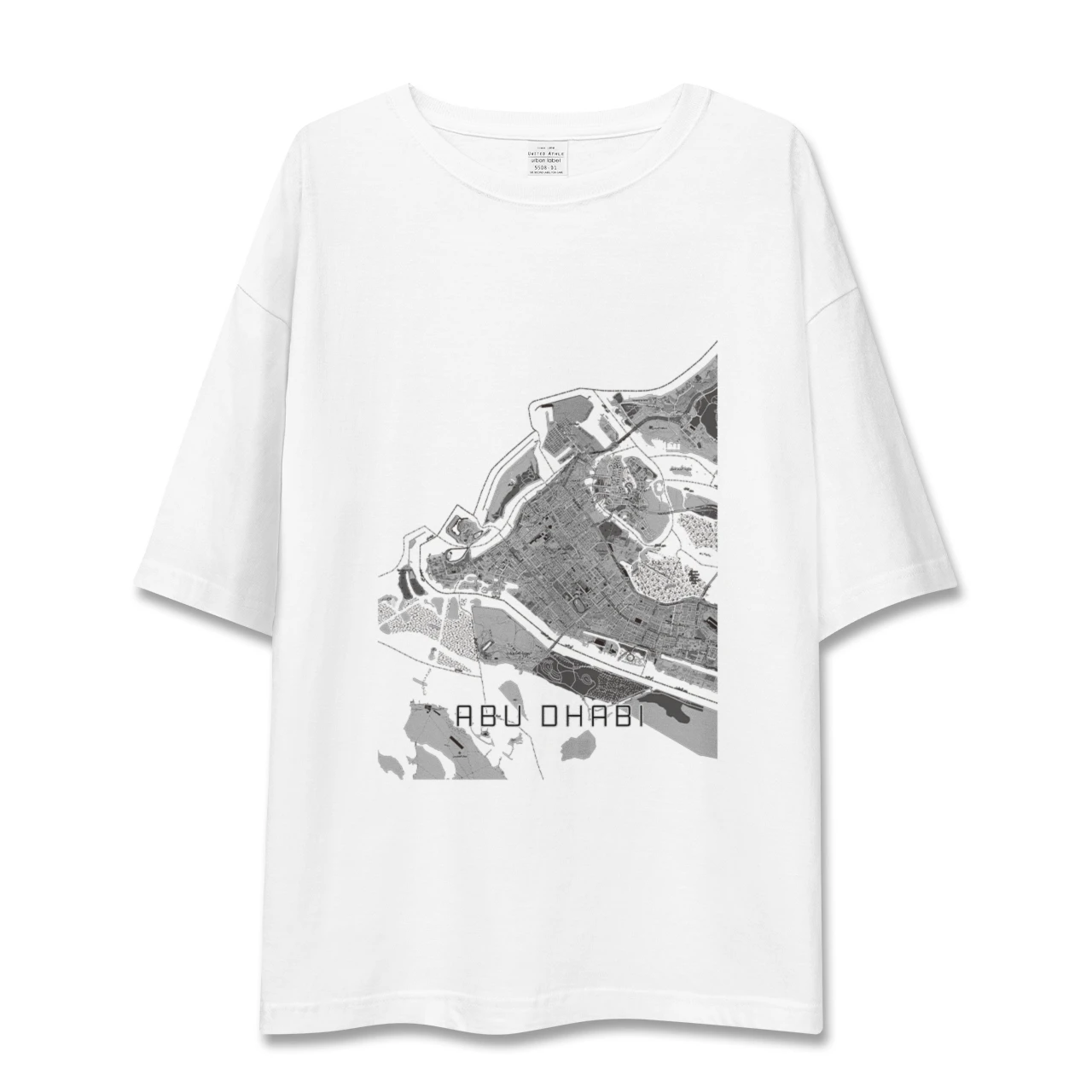 【アブダビ(アラブ首長国連邦)】地図柄ビッグシルエットTシャツ