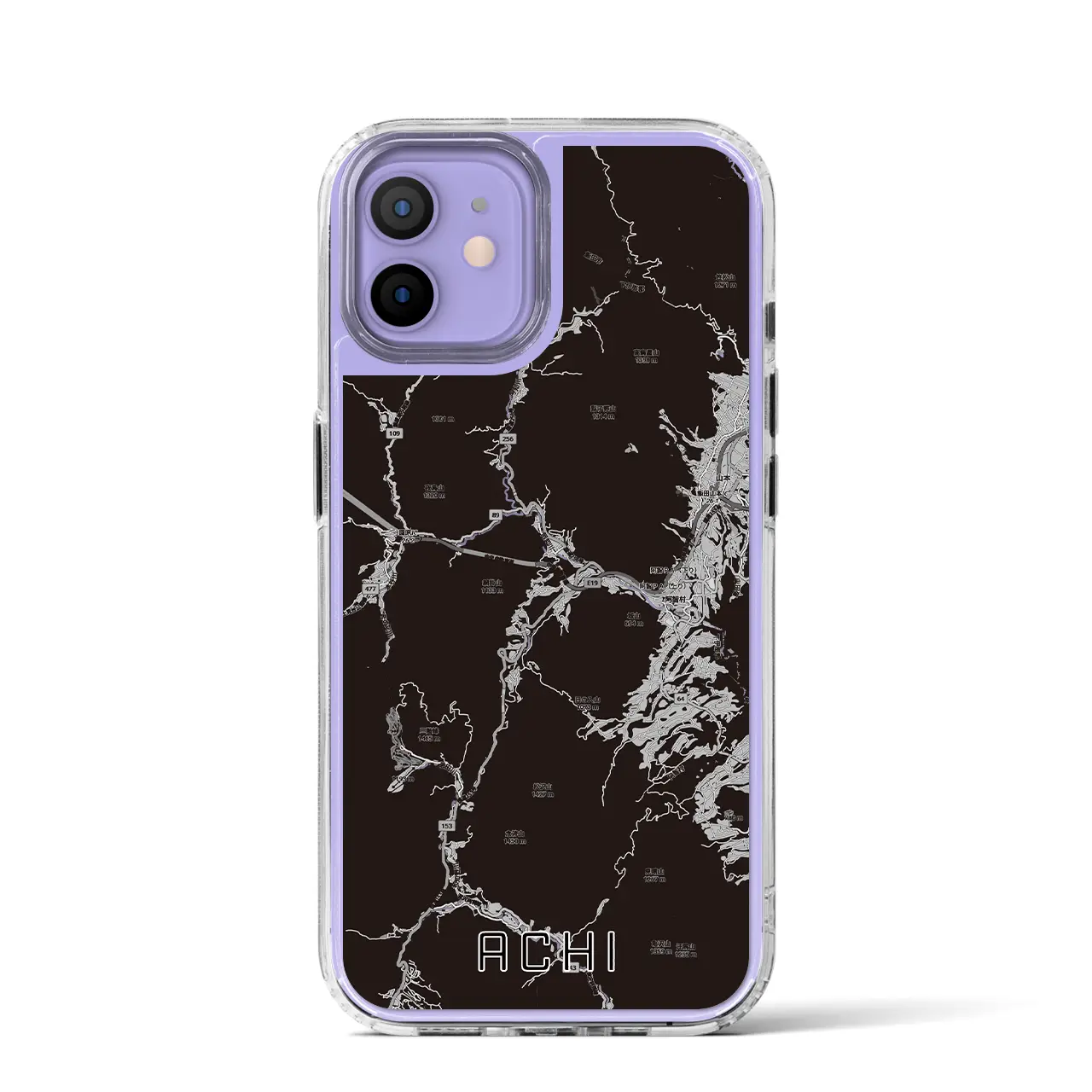 【阿智(長野県)】地図柄iPhoneケース(MagSafeタイプ)