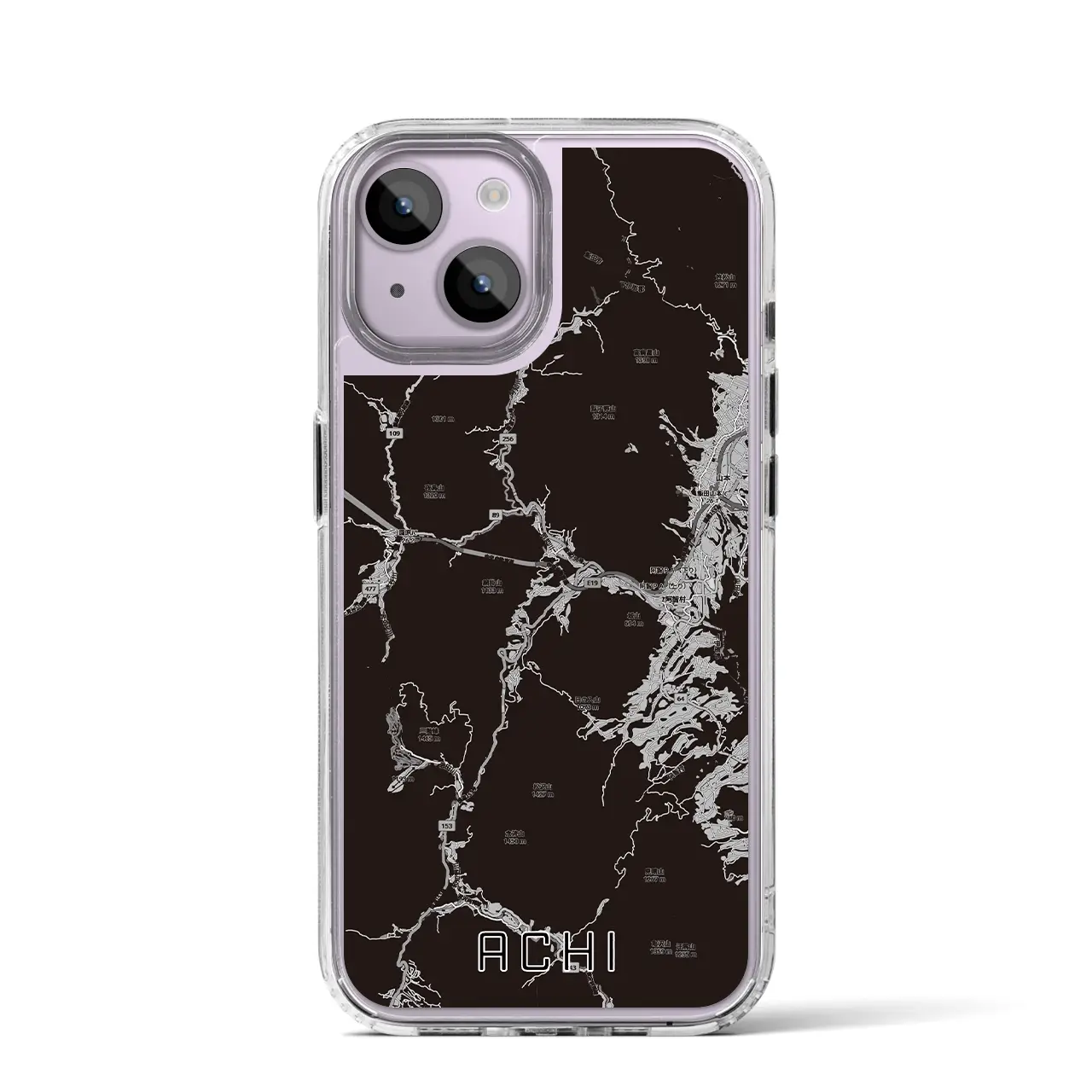 【阿智(長野県)】地図柄iPhoneケース(MagSafeタイプ)