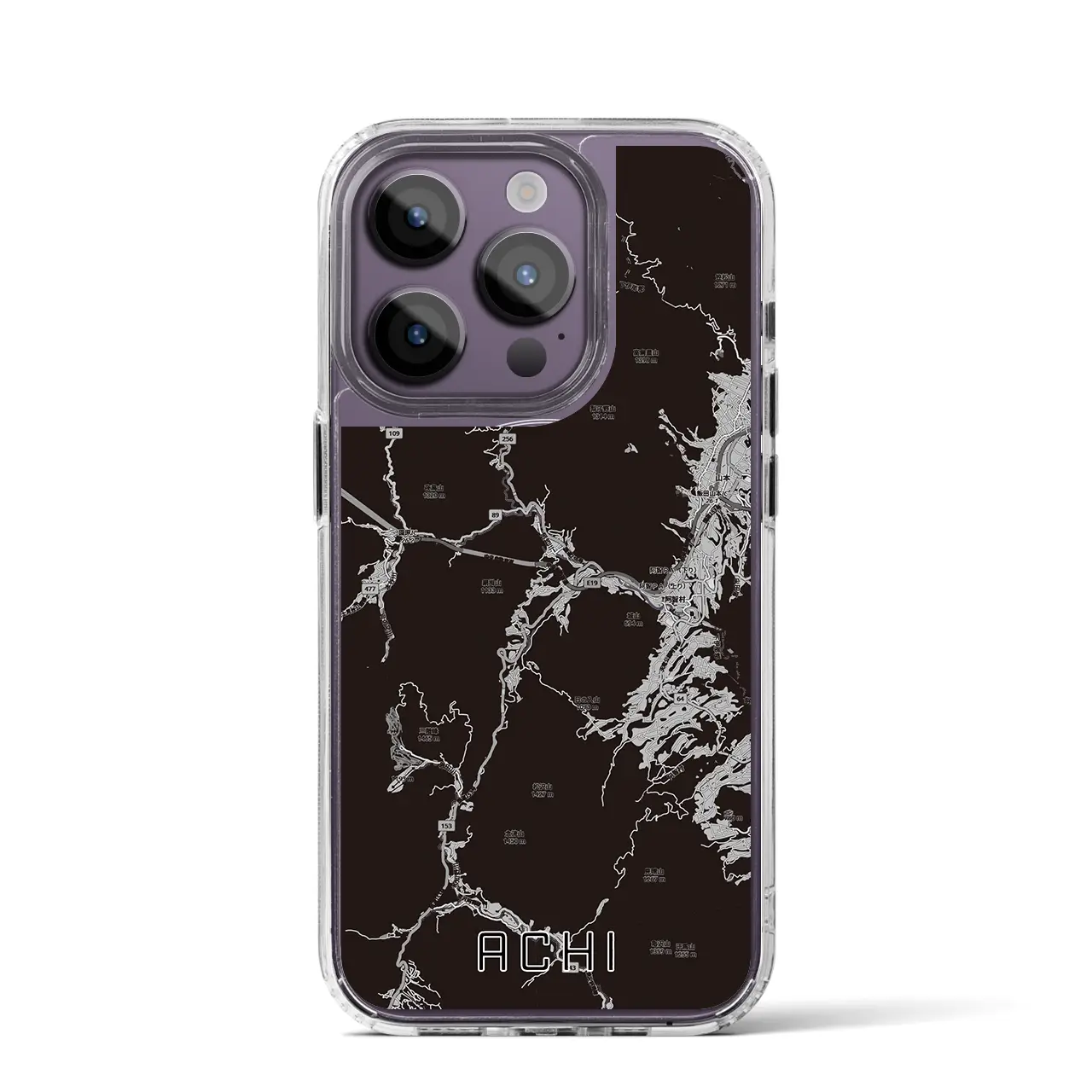 【阿智(長野県)】地図柄iPhoneケース(MagSafeタイプ)