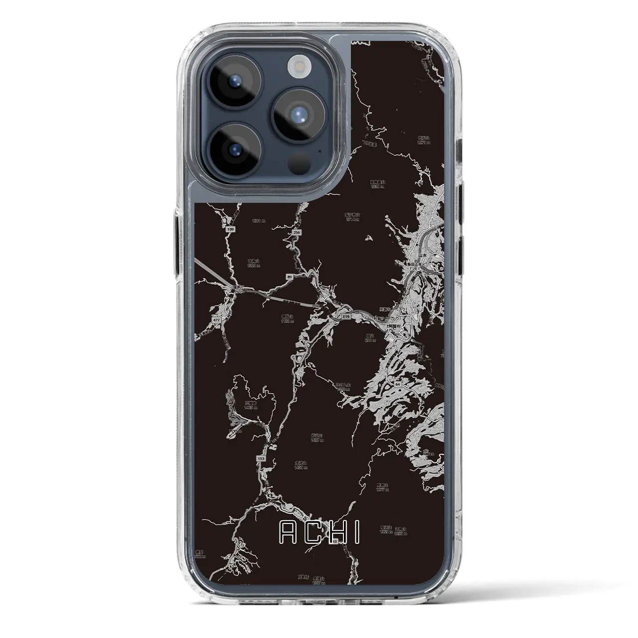 【阿智(長野県)】地図柄iPhoneケース(MagSafeタイプ)