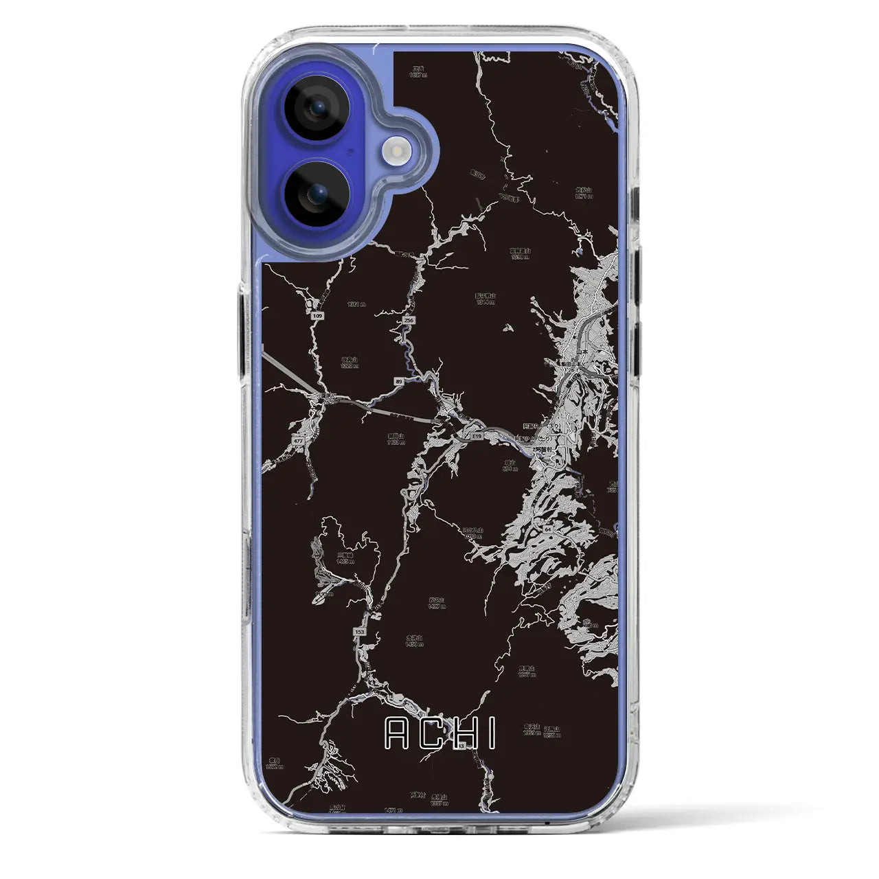 【阿智(長野県)】地図柄iPhoneケース(MagSafeタイプ)