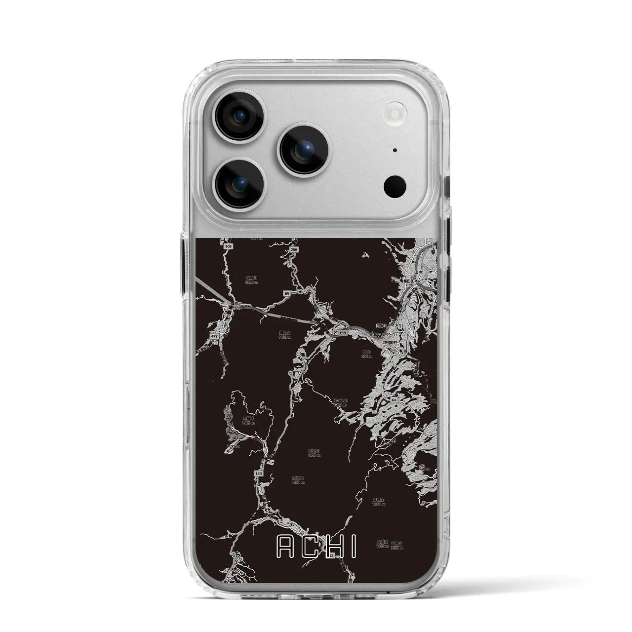 【阿智(長野県)】地図柄iPhoneケース(MagSafeタイプ)