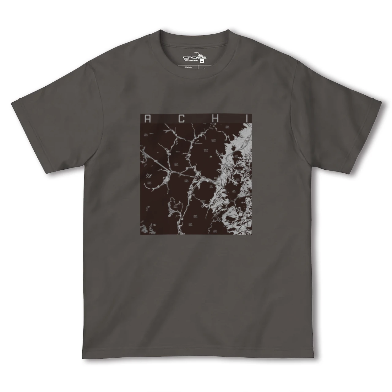 【阿智(長野県)】地図柄ヘビーウェイトTシャツ