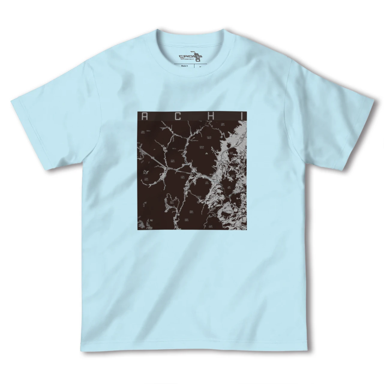 【阿智(長野県)】地図柄ヘビーウェイトTシャツ