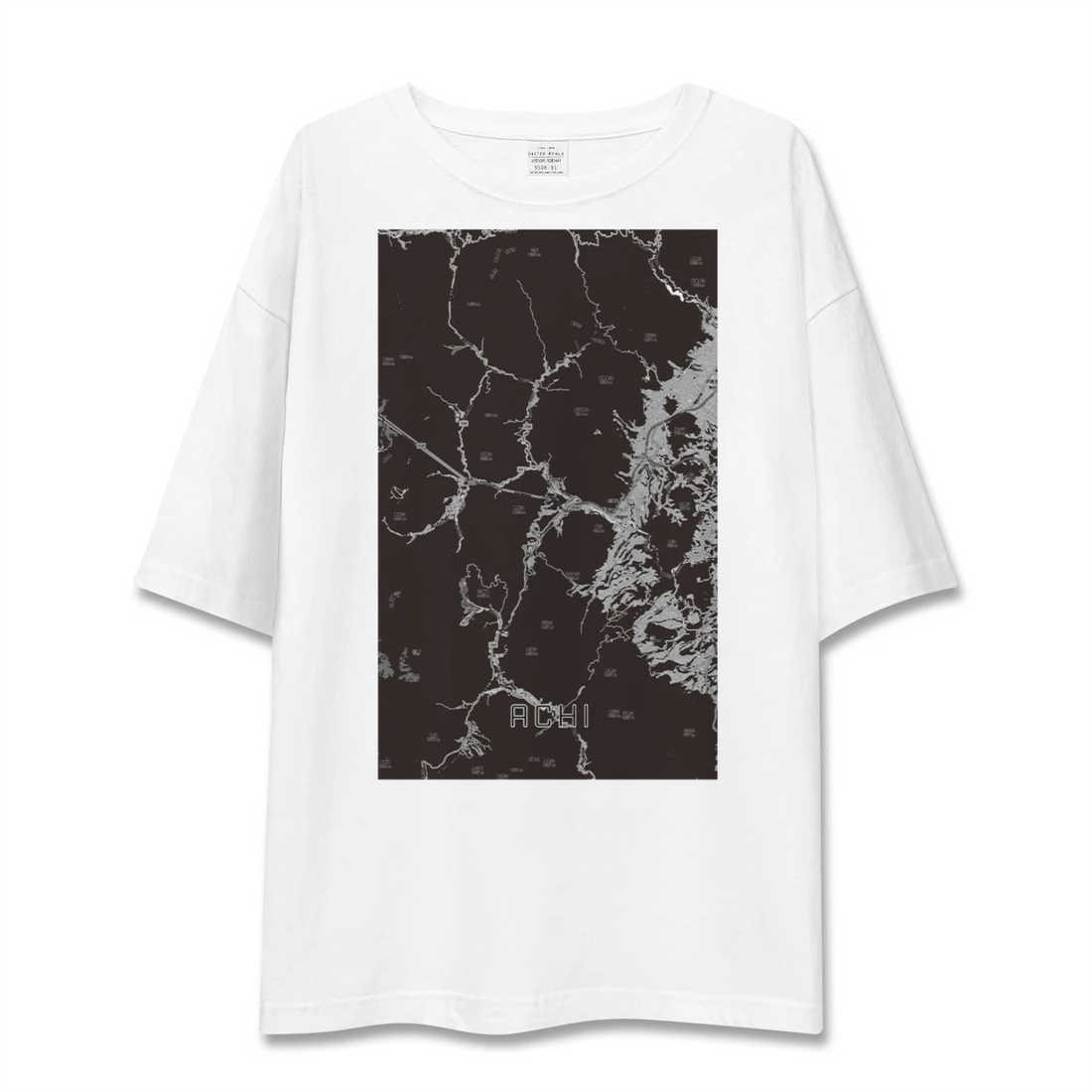 【阿智(長野県)】地図柄ビッグシルエットTシャツ