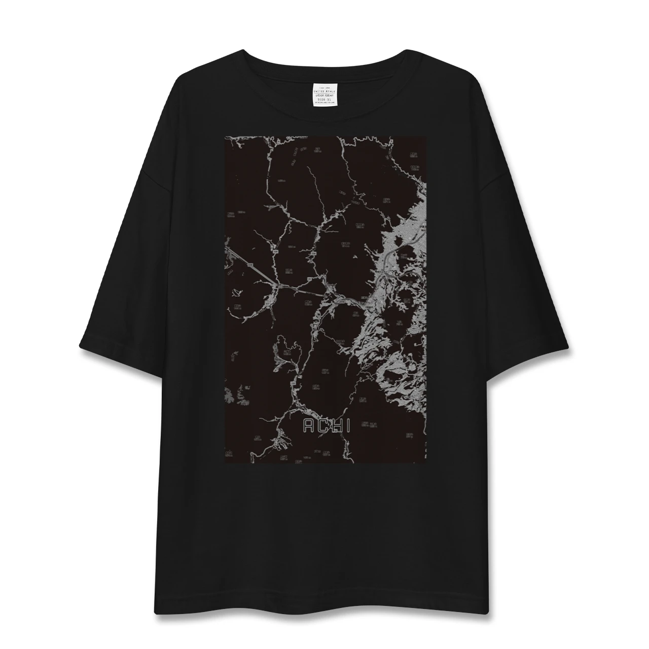 【阿智(長野県)】地図柄ビッグシルエットTシャツ