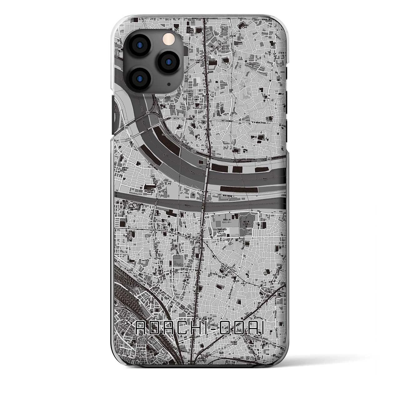 【足立小台(東京都)】地図柄iPhoneケース(クリアタイプ)