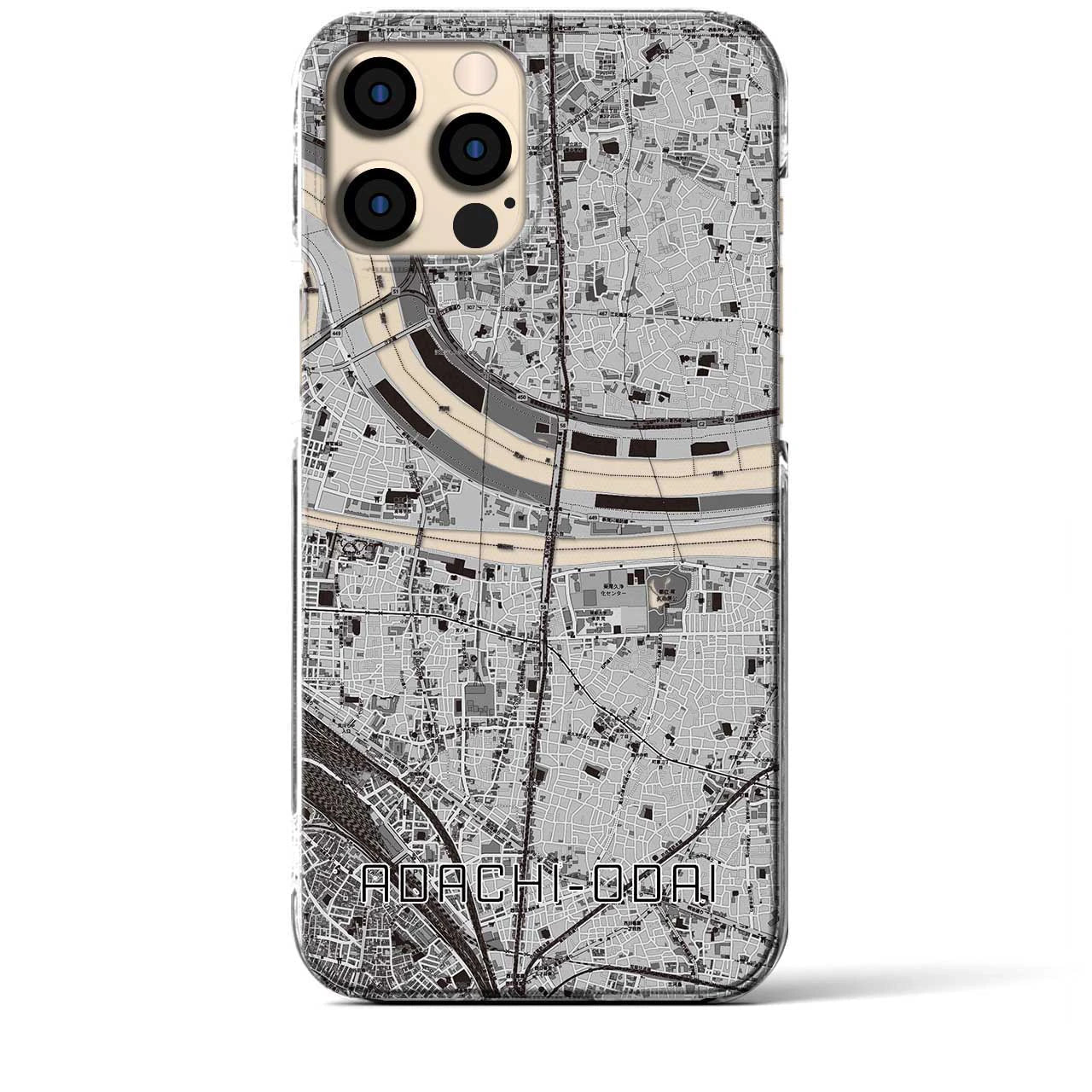 【足立小台(東京都)】地図柄iPhoneケース(クリアタイプ)