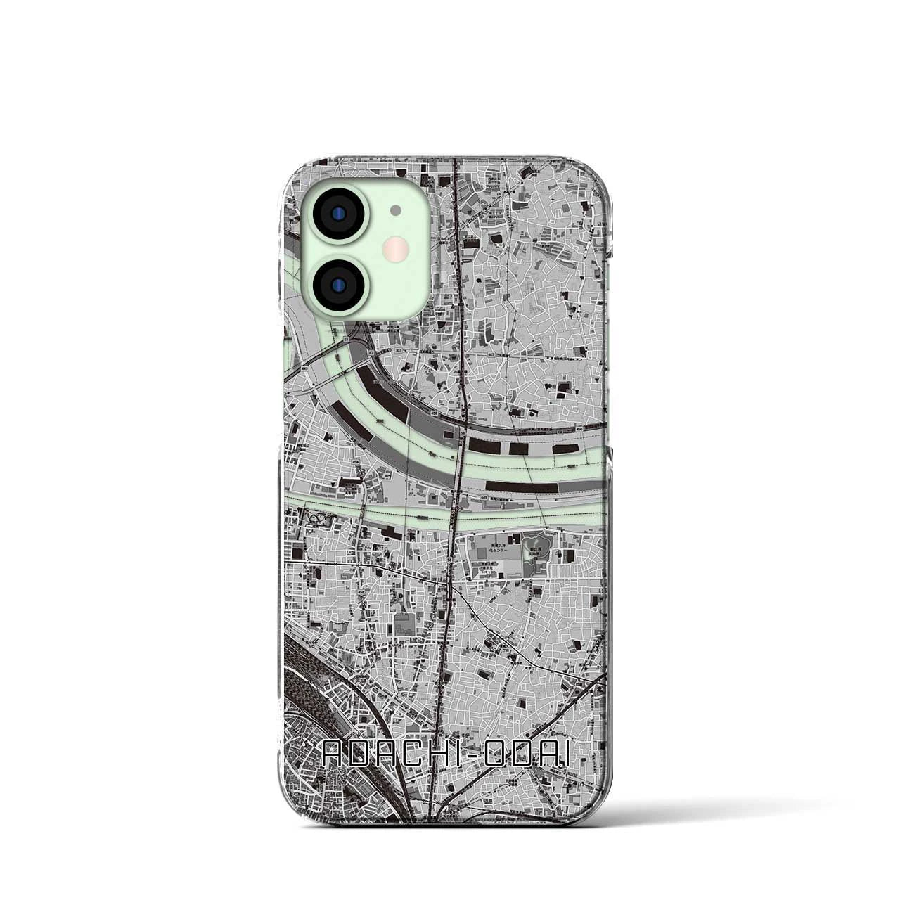 【足立小台(東京都)】地図柄iPhoneケース(クリアタイプ)