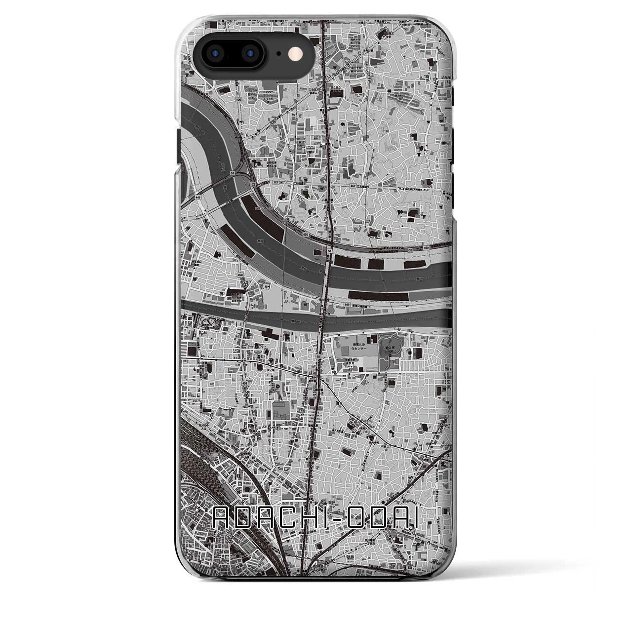 【足立小台(東京都)】地図柄iPhoneケース(クリアタイプ)