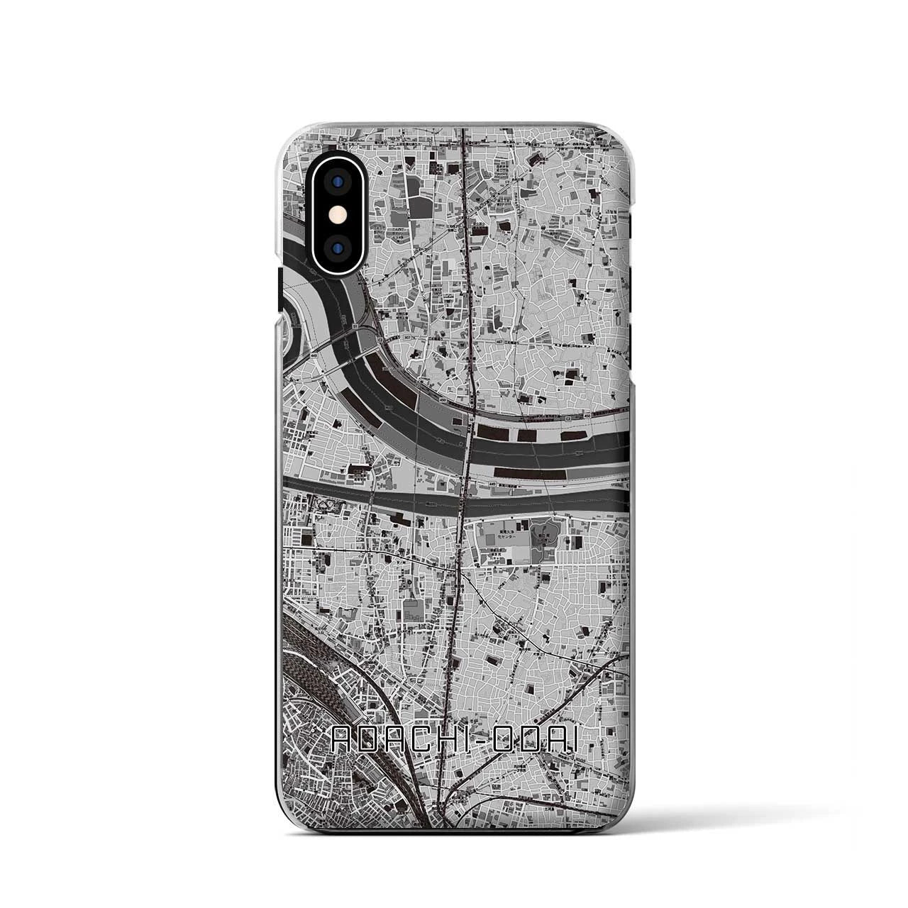 【足立小台(東京都)】地図柄iPhoneケース(クリアタイプ)