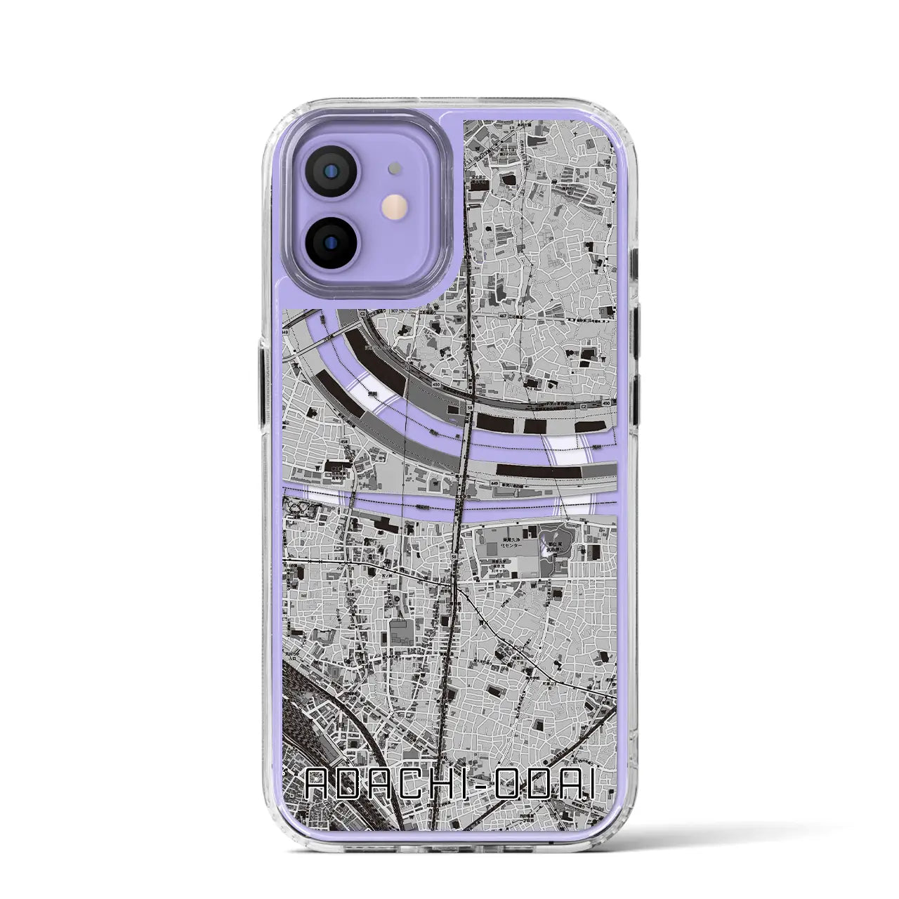 【足立小台(東京都)】地図柄iPhoneケース(MagSafeタイプ)