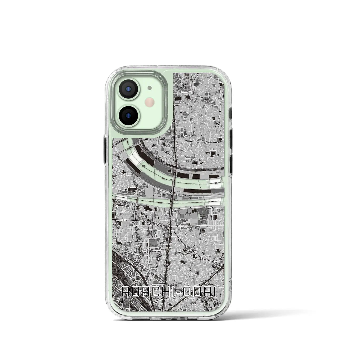 【足立小台(東京都)】地図柄iPhoneケース(MagSafeタイプ)