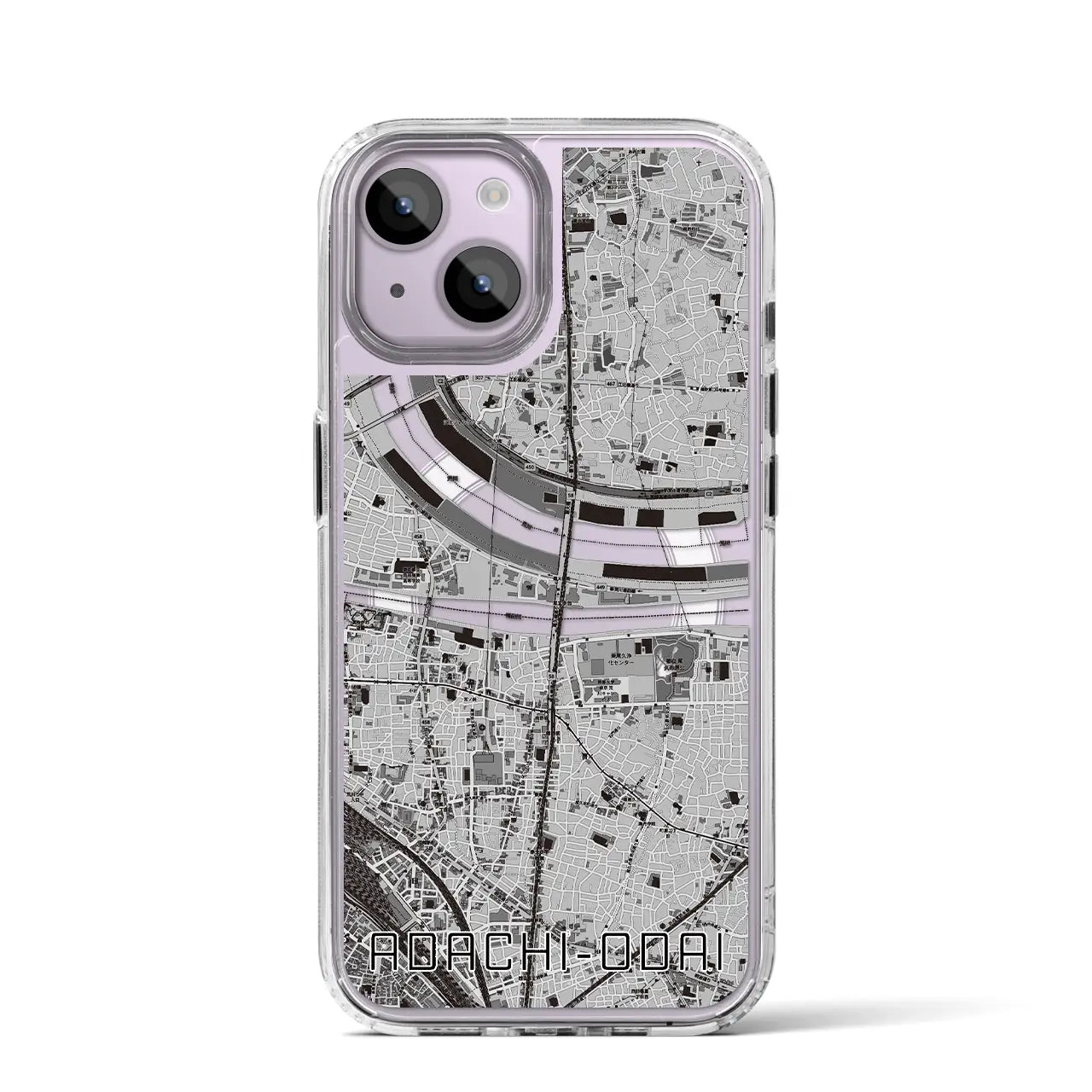 【足立小台(東京都)】地図柄iPhoneケース(MagSafeタイプ)