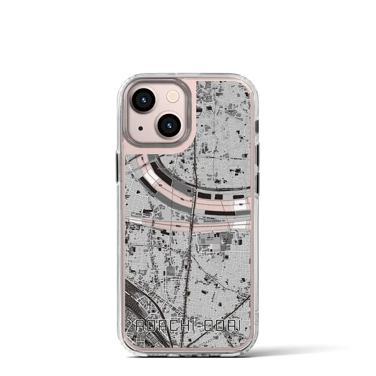 【足立小台(東京都)】地図柄iPhoneケース(MagSafeタイプ)