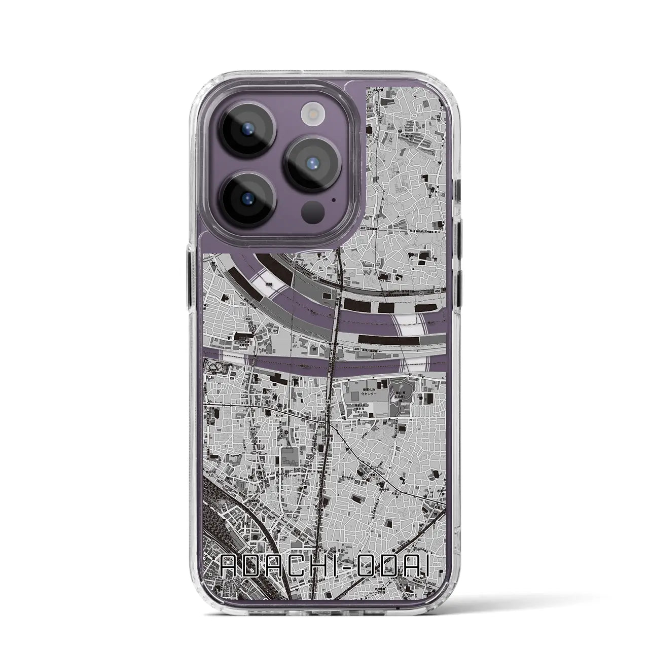 【足立小台(東京都)】地図柄iPhoneケース(MagSafeタイプ)