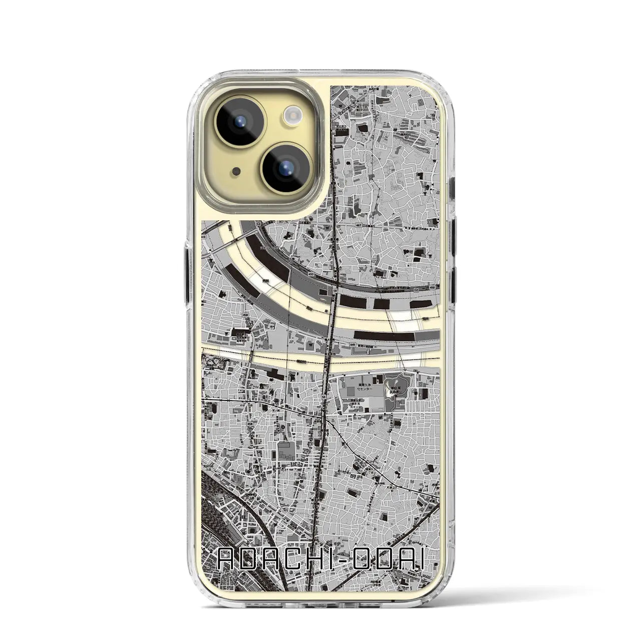 【足立小台(東京都)】地図柄iPhoneケース(MagSafeタイプ)