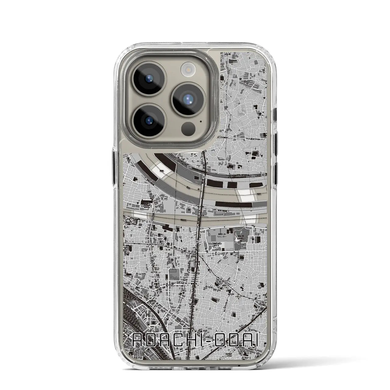 【足立小台(東京都)】地図柄iPhoneケース(MagSafeタイプ)