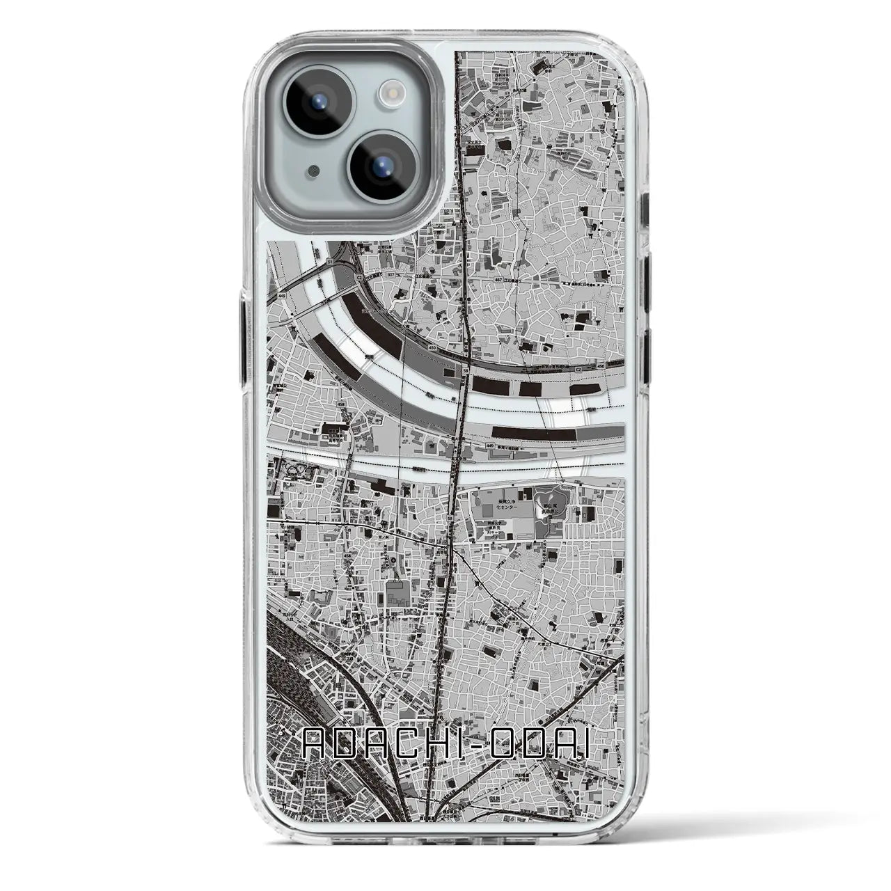 【足立小台(東京都)】地図柄iPhoneケース(MagSafeタイプ)