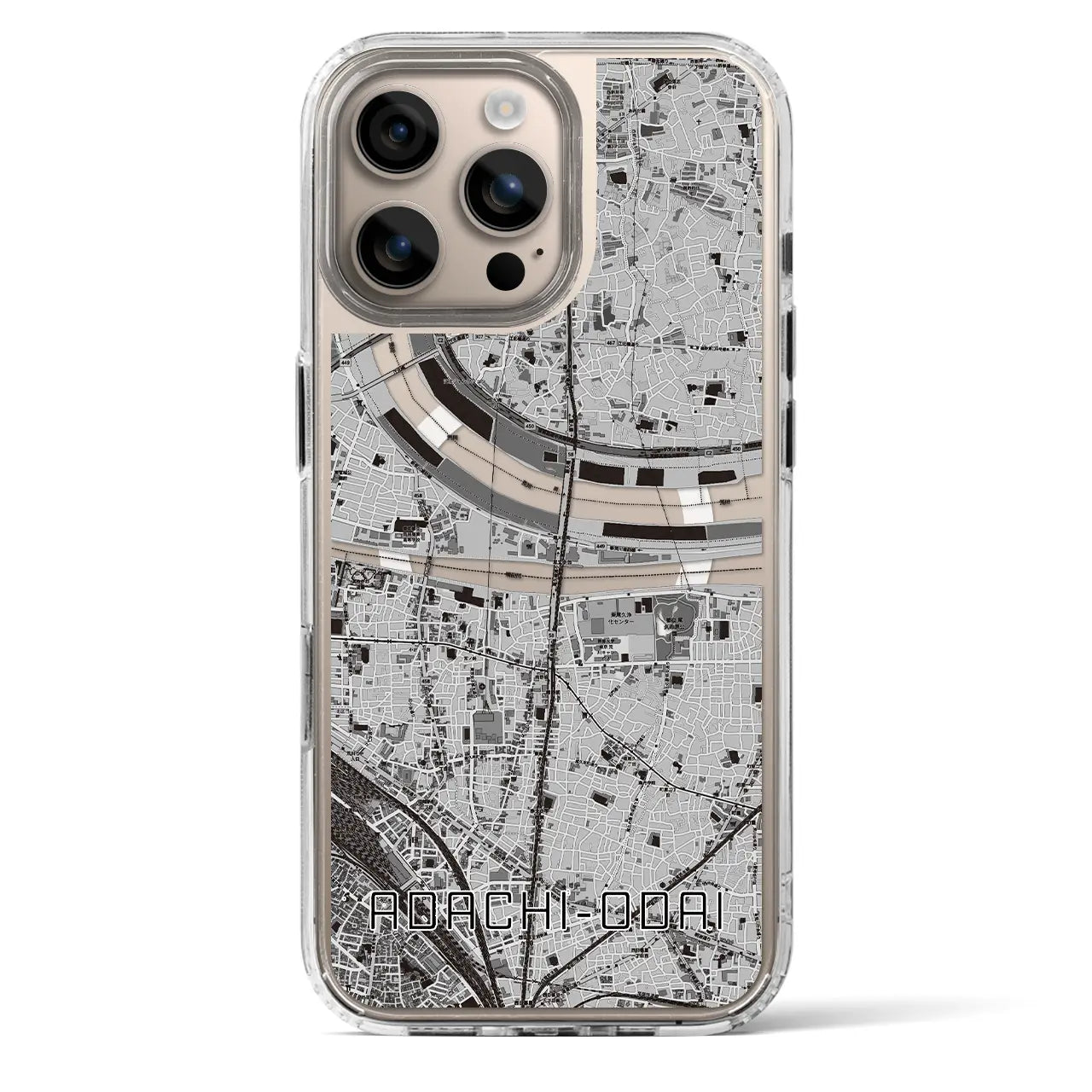 【足立小台(東京都)】地図柄iPhoneケース(MagSafeタイプ)