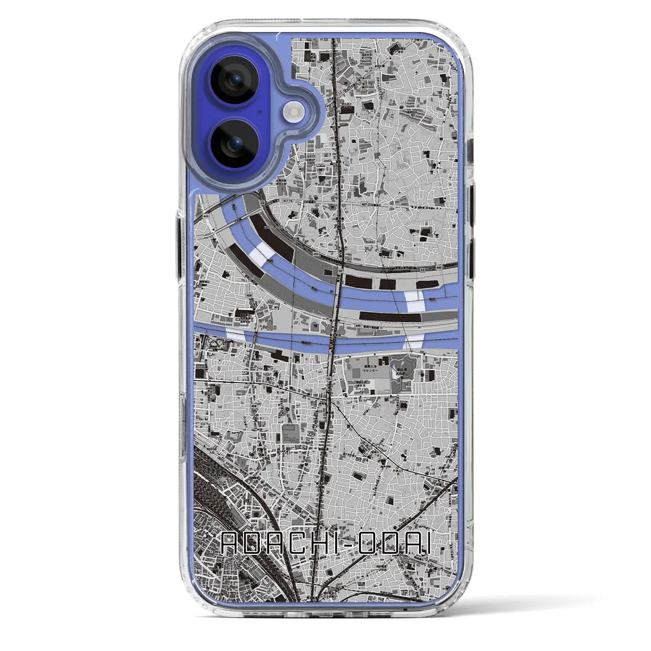 【足立小台(東京都)】地図柄iPhoneケース(MagSafeタイプ)