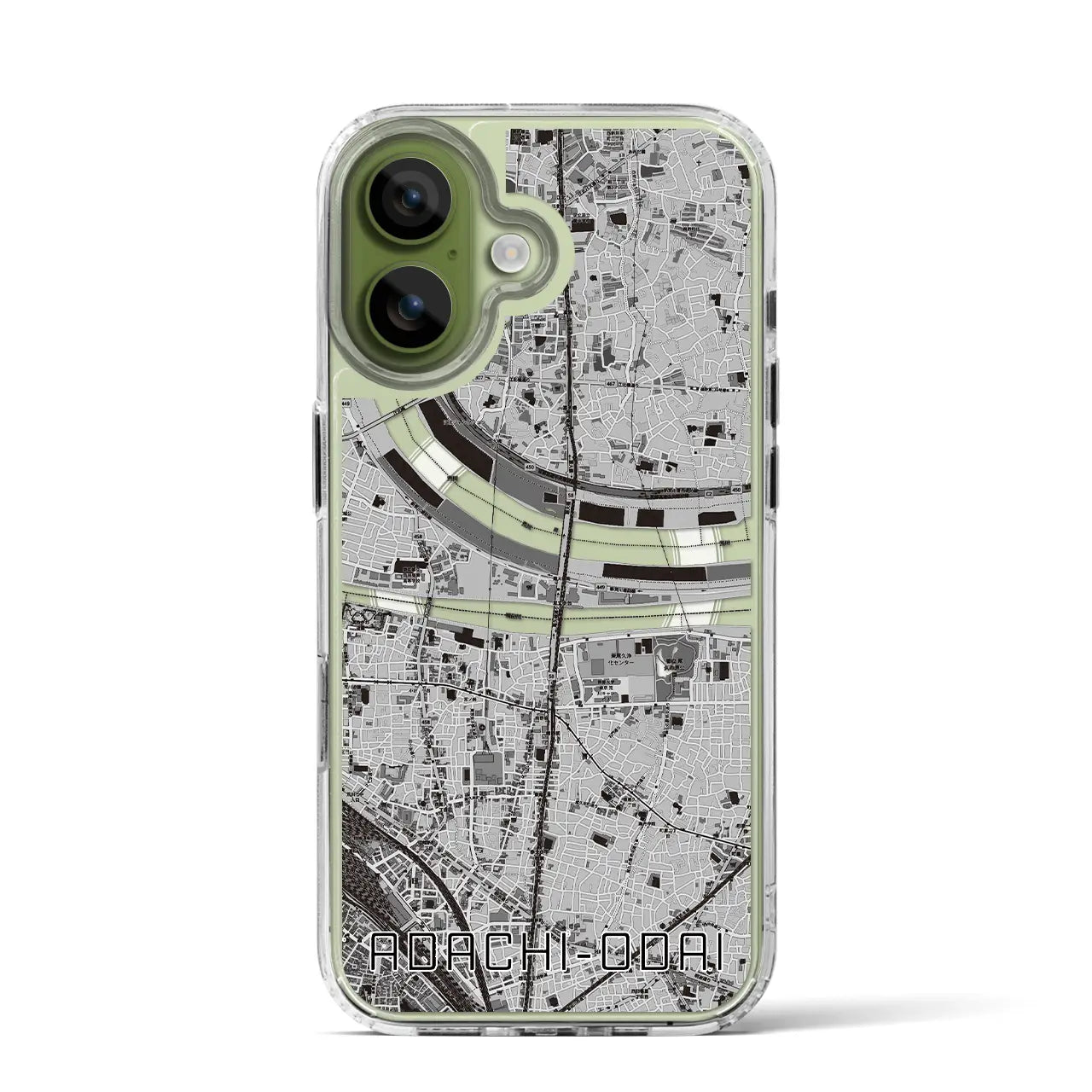 【足立小台(東京都)】地図柄iPhoneケース(MagSafeタイプ)