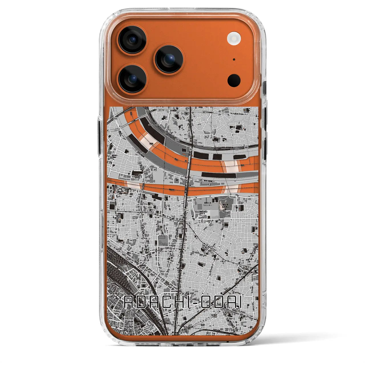 【足立小台(東京都)】地図柄iPhoneケース(MagSafeタイプ)