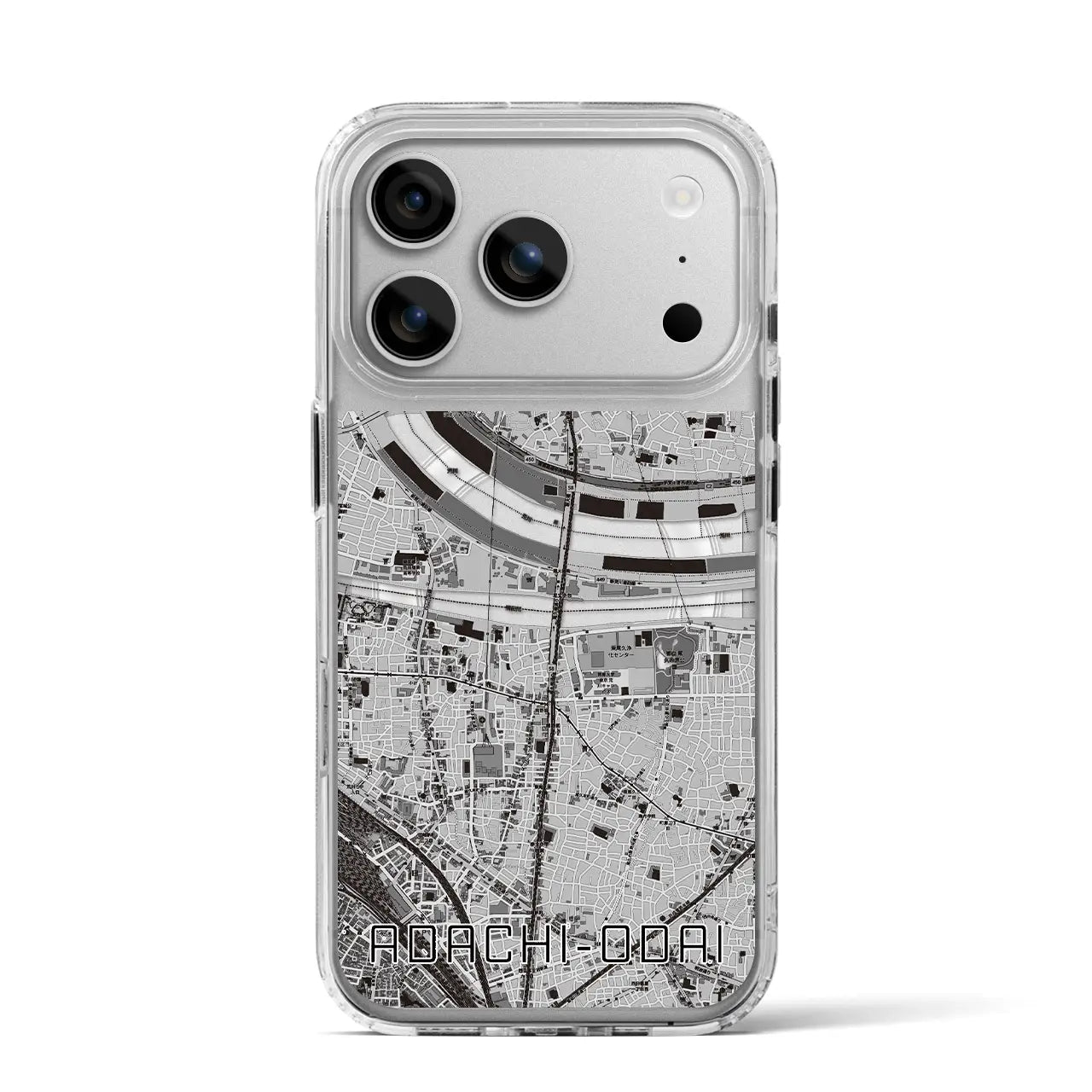 【足立小台(東京都)】地図柄iPhoneケース(MagSafeタイプ)