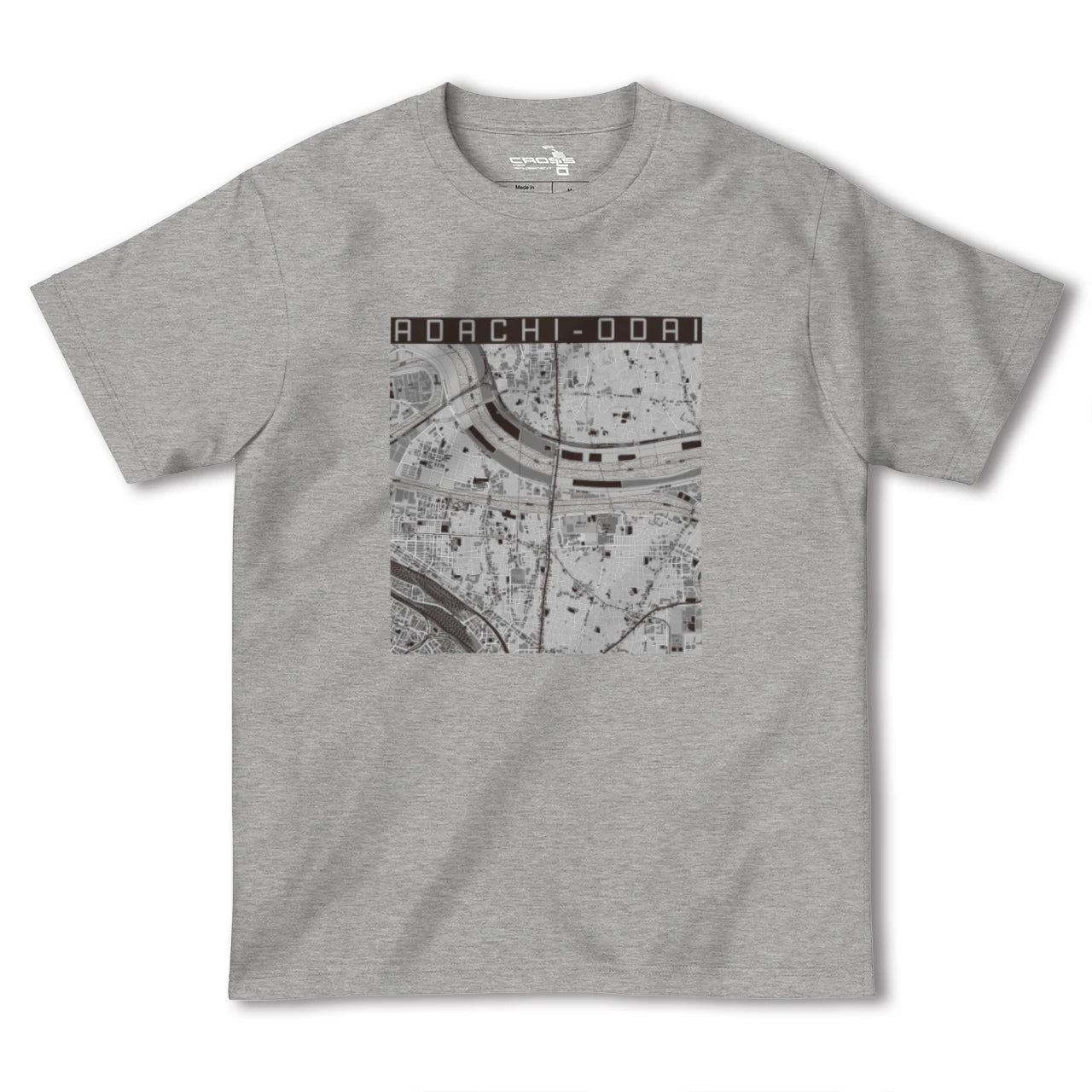 【足立小台(東京都)】地図柄ヘビーウェイトTシャツ