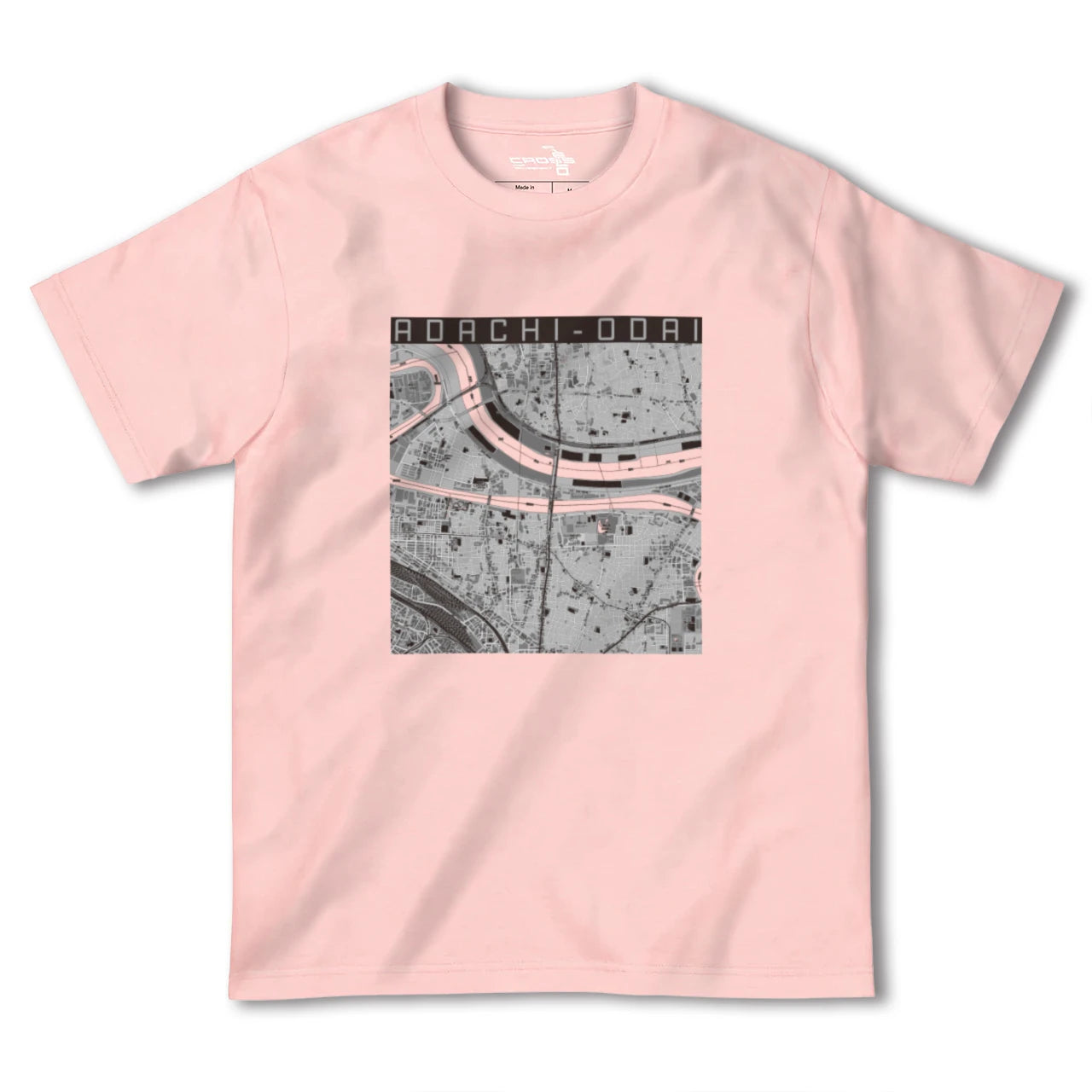 【足立小台(東京都)】地図柄ヘビーウェイトTシャツ