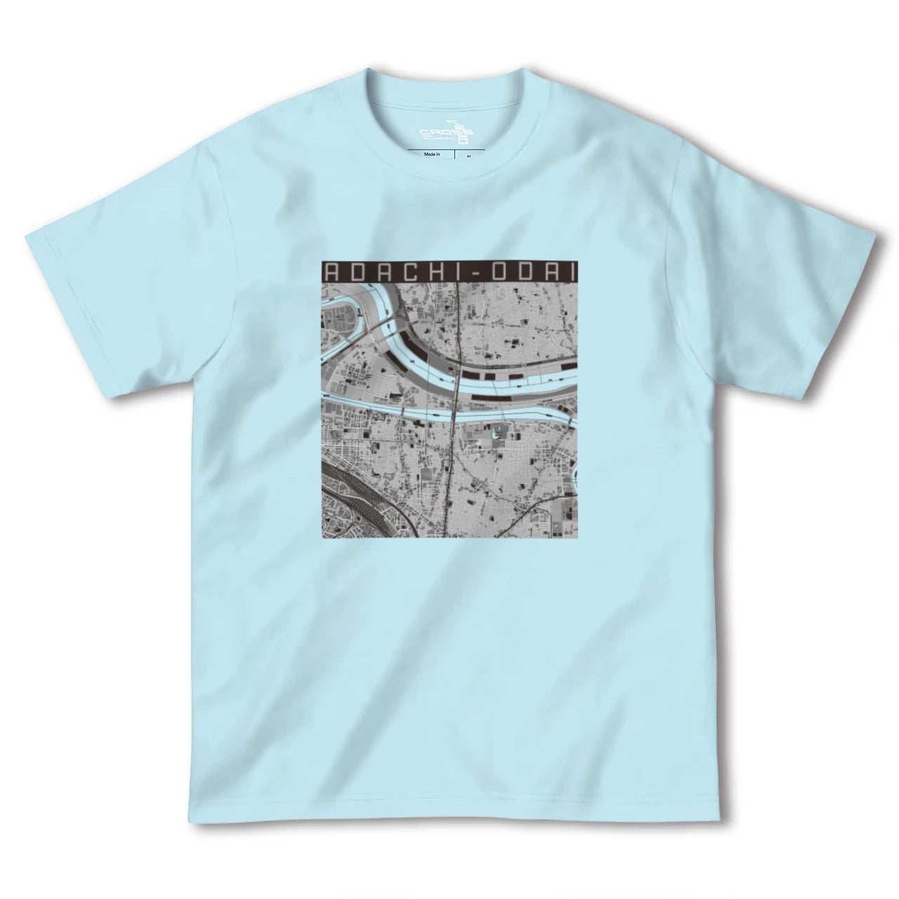 【足立小台(東京都)】地図柄ヘビーウェイトTシャツ