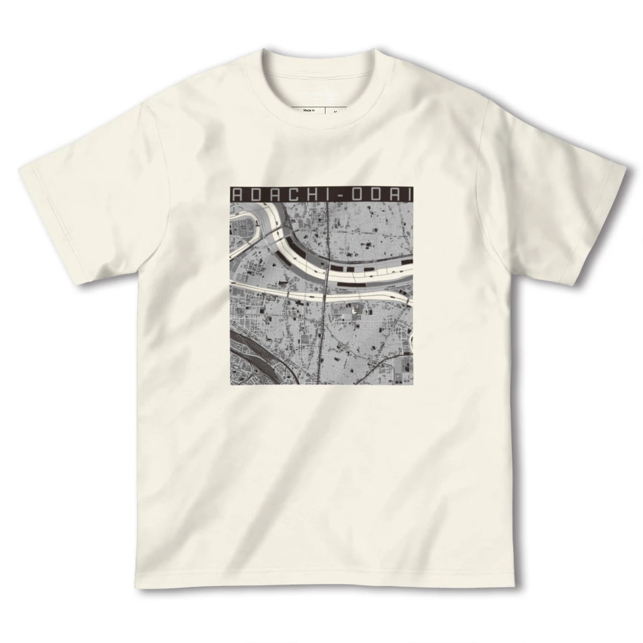 【足立小台(東京都)】地図柄ヘビーウェイトTシャツ