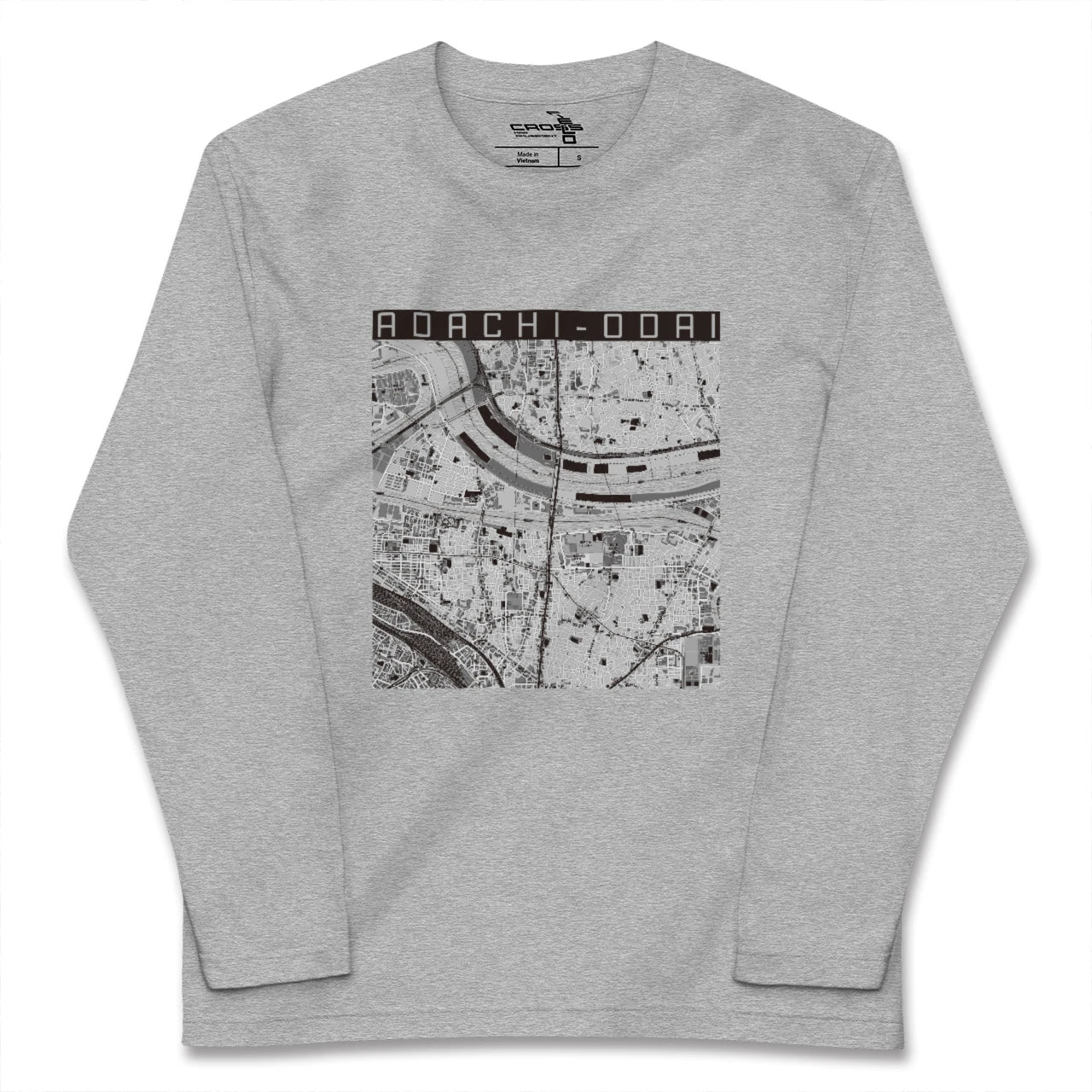 【足立小台(東京都)】地図柄ロングスリーブTシャツ