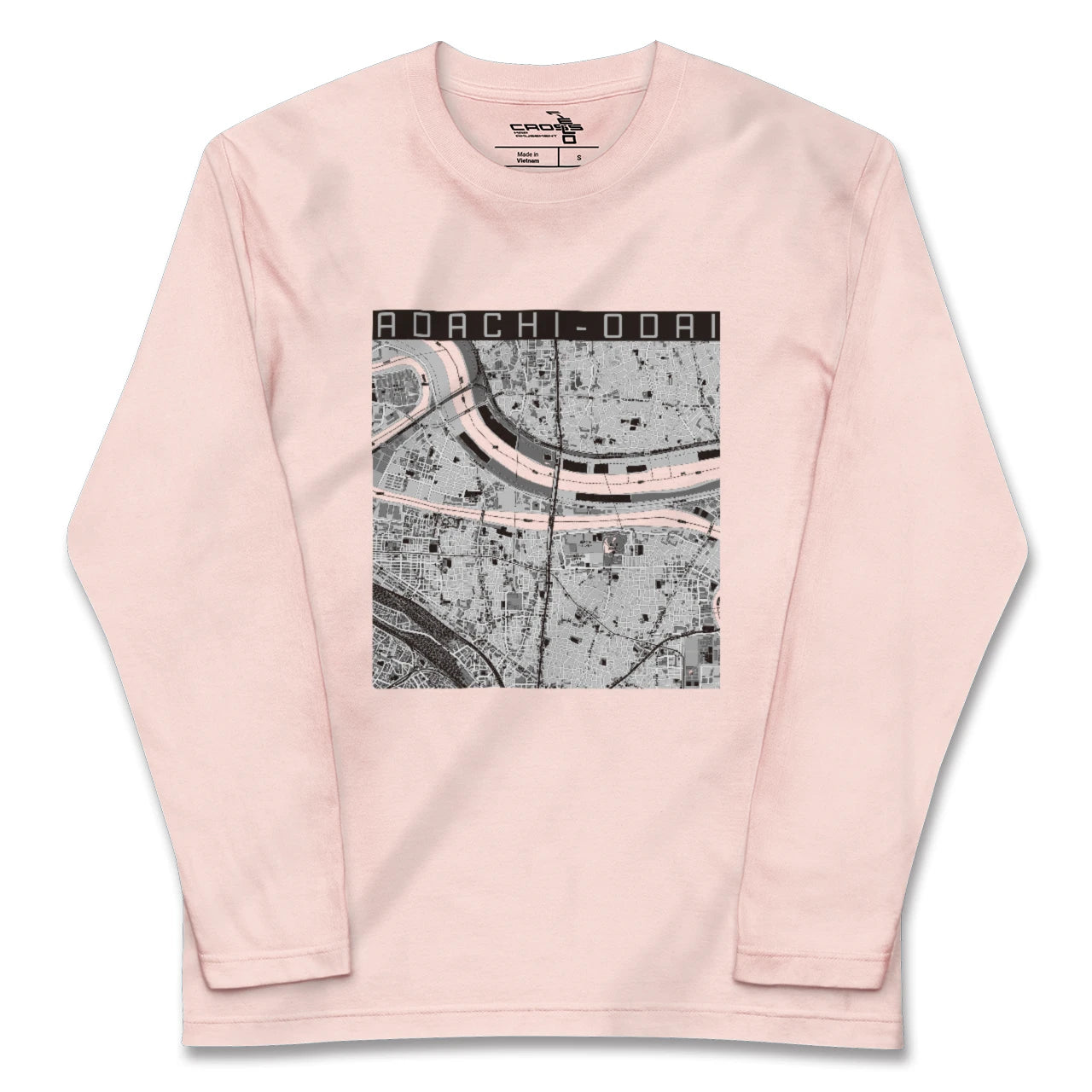 【足立小台(東京都)】地図柄ロングスリーブTシャツ