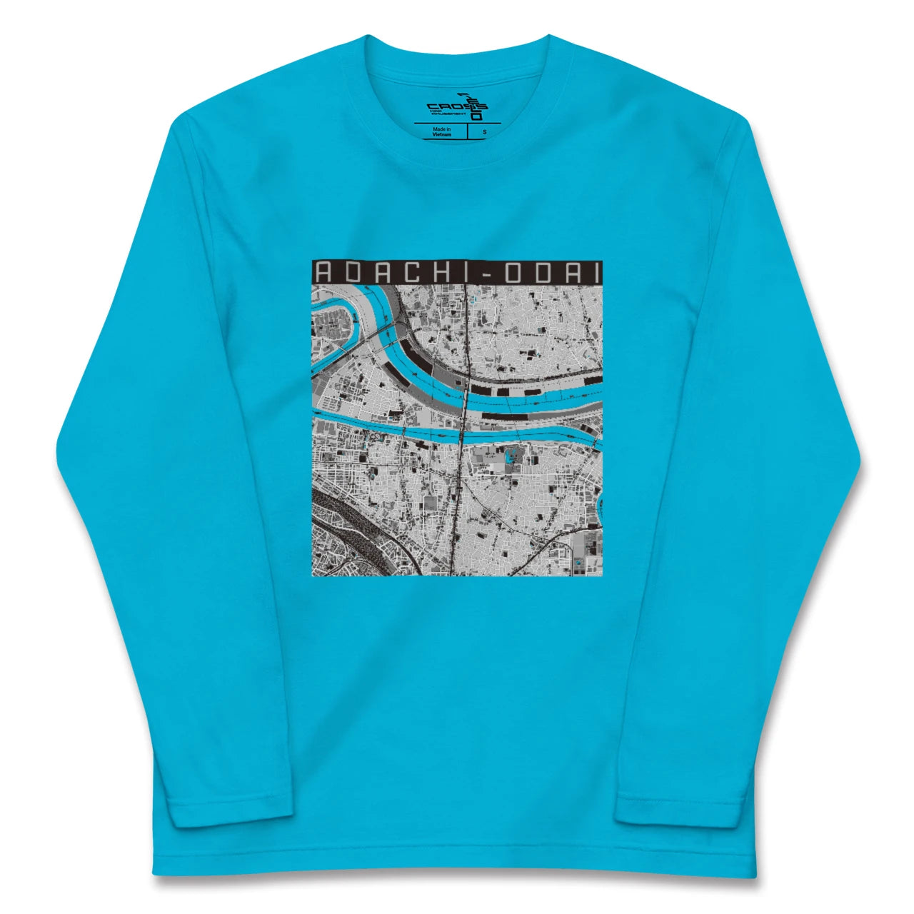 【足立小台(東京都)】地図柄ロングスリーブTシャツ