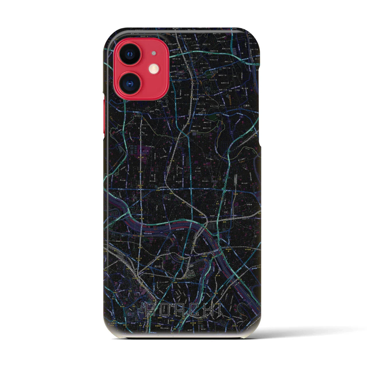 【足立(東京都)】地図柄iPhoneケース(バックカバータイプ)