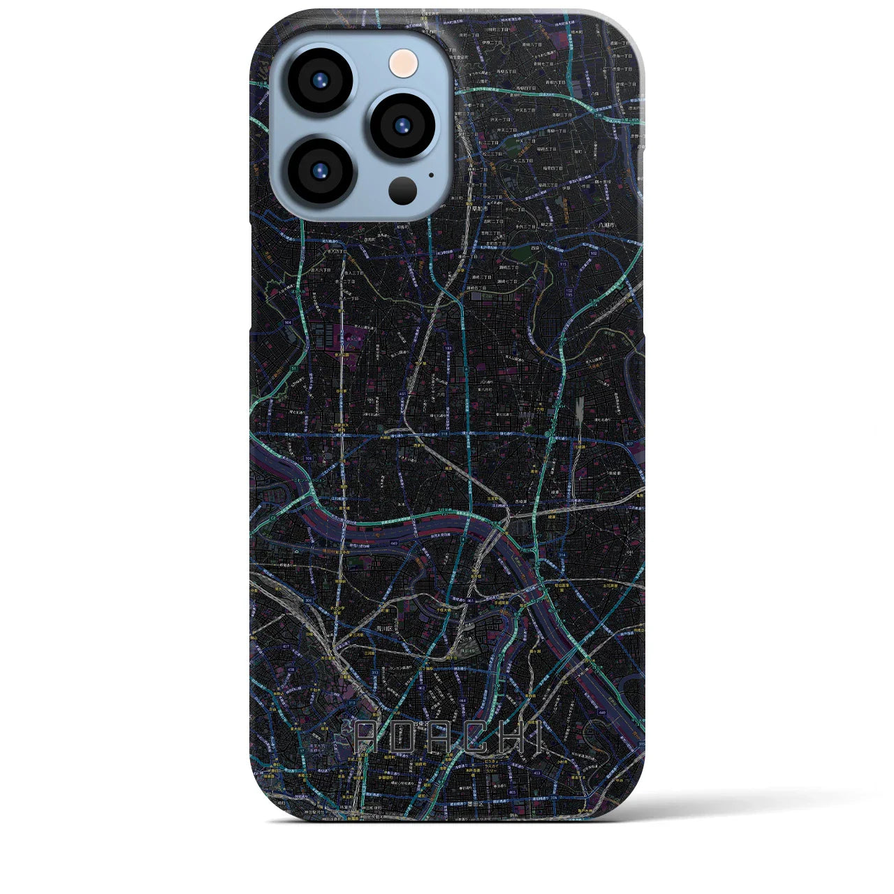 【足立(東京都)】地図柄iPhoneケース(バックカバータイプ)