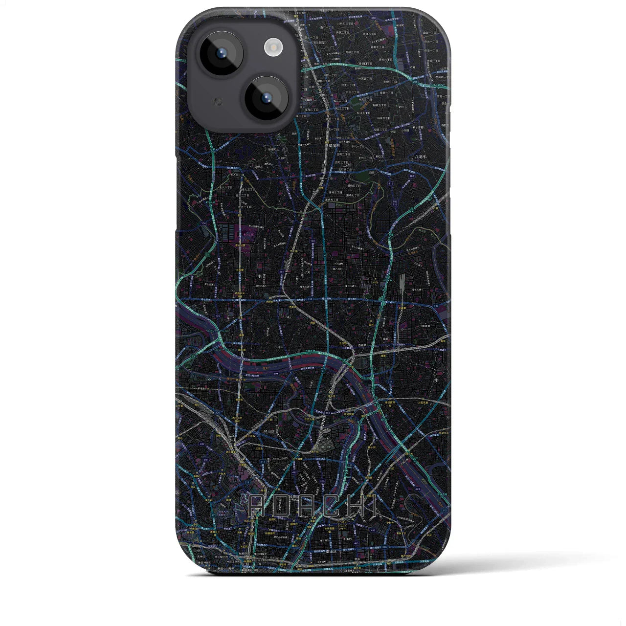 【足立(東京都)】地図柄iPhoneケース(バックカバータイプ)